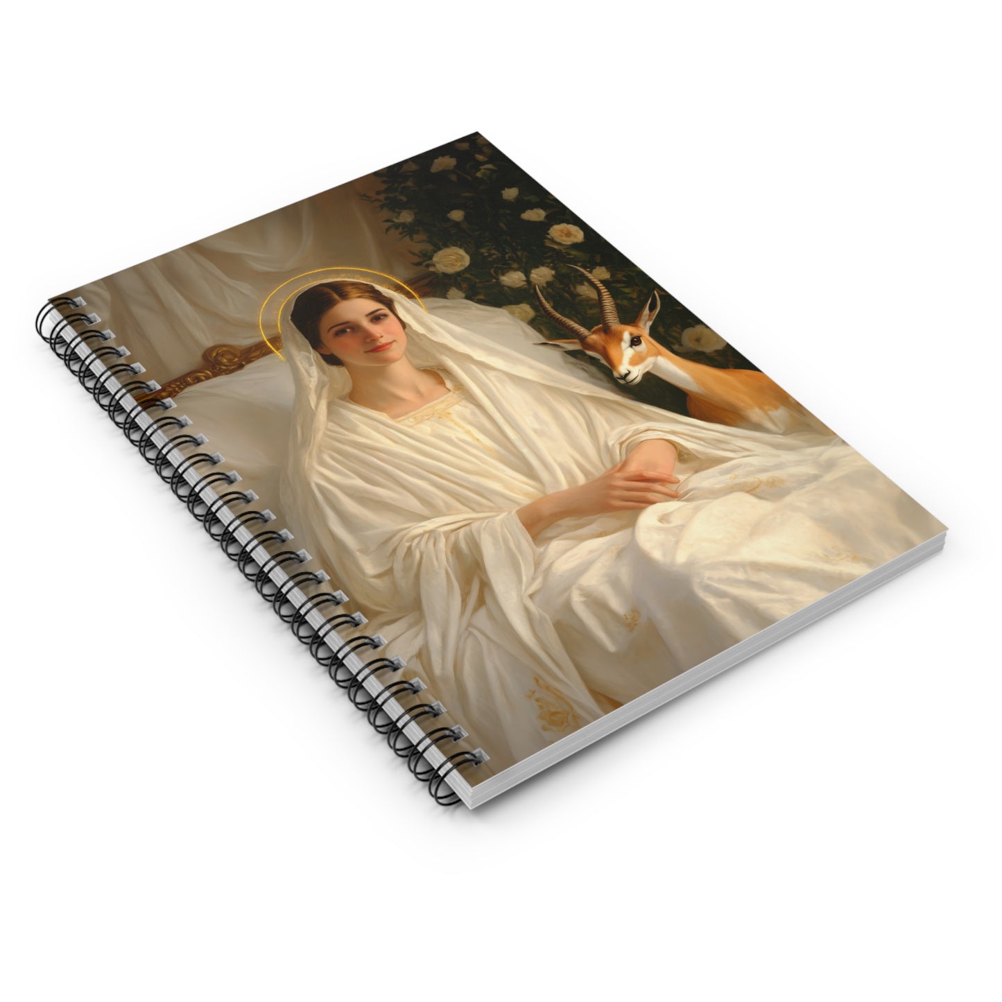 Saint Tabitha - Sanctified Souls Art - Religious - Spiral Notebook - Ruled - Catholic - Devotional Journal - Journal Diary