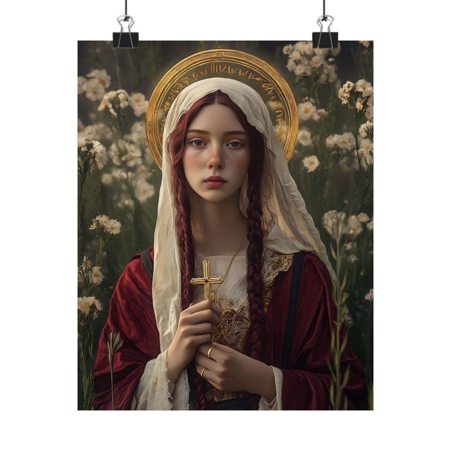 Saint Hilaria - Sanctified Souls Print - Multiple Sizes - Premium Matte Vertical Posters