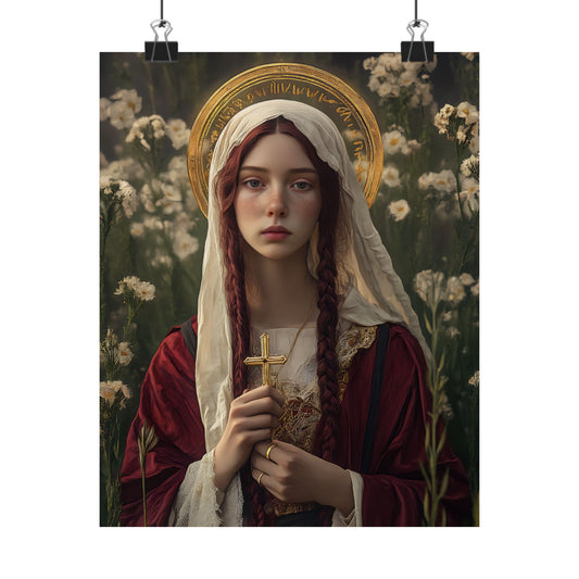 Saint Hilaria - Sanctified Souls Print - Multiple Sizes - Premium Matte Vertical Posters
