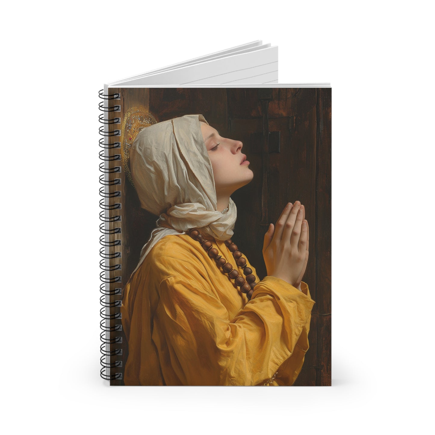 Saint Yvette of Huy Journal - Sanctified Souls Art - Religious Based Notebook - Spiral Notebook - Ruled Line