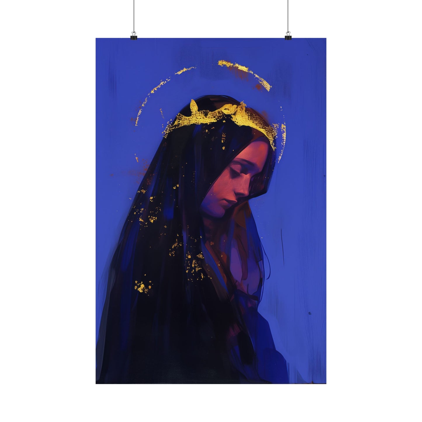 Mary, Mother of God - Queen of Heaven and Earth Poster Print - Sanctified Souls Print - Multiple Sizes - Premium Posters - Catholic Art
