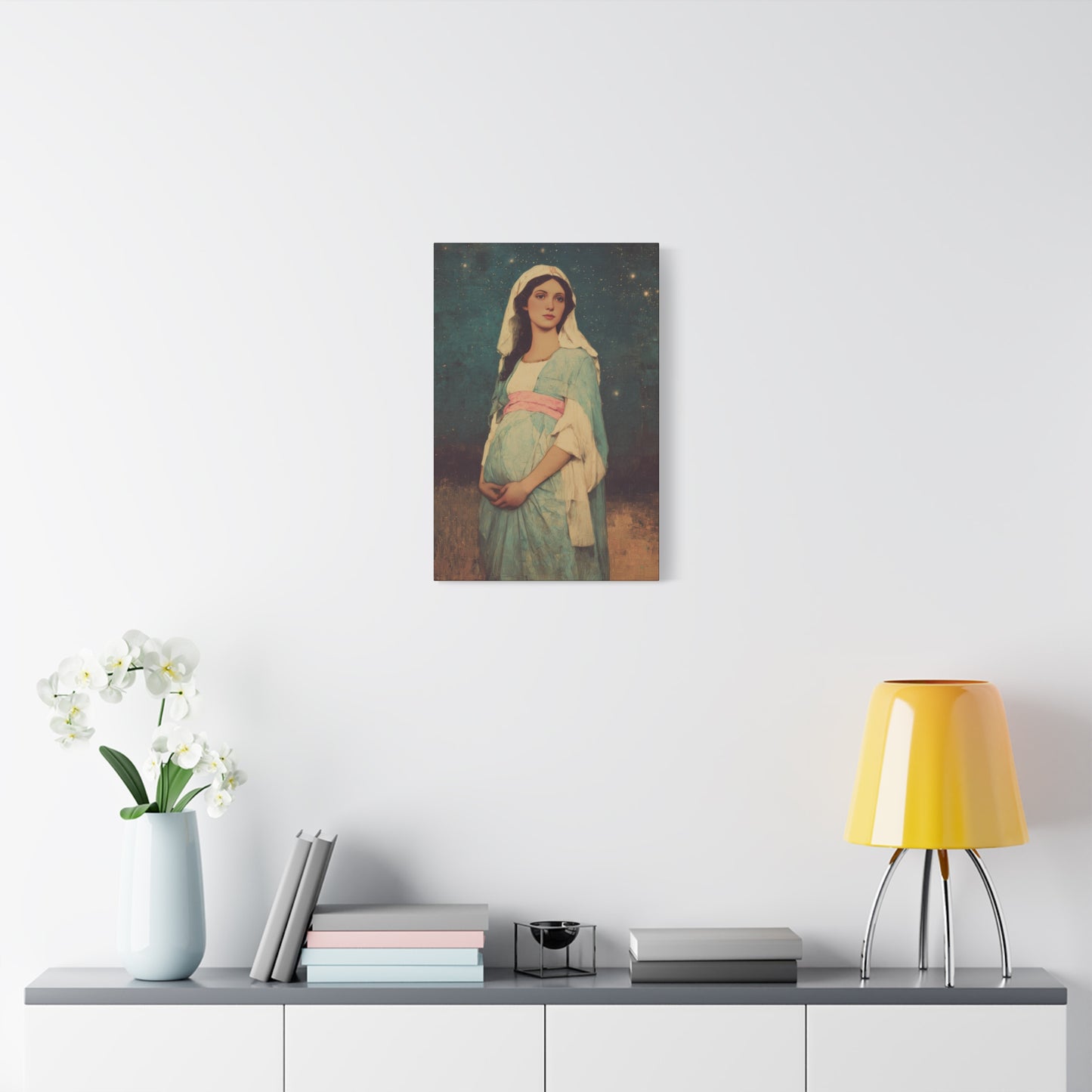 Our Lady of 'O' - Our Lady of Expectation - Mother Mary - Marian Art - Gallery Wrapped Canvas - Print - Catholic Art Print