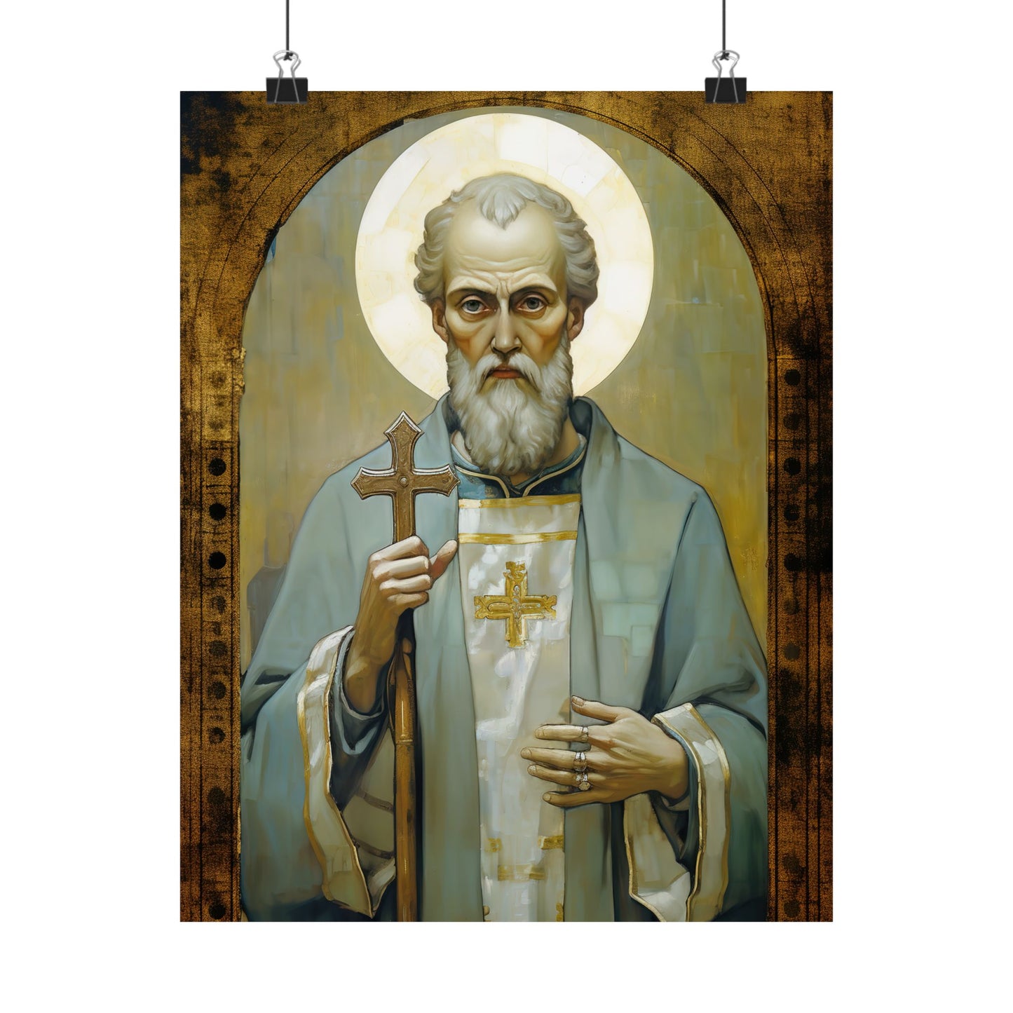 Saint Peter Chrysologus Print - Sanctified Souls Print - Multiple Sizes - Premium Matte Vertical Posters