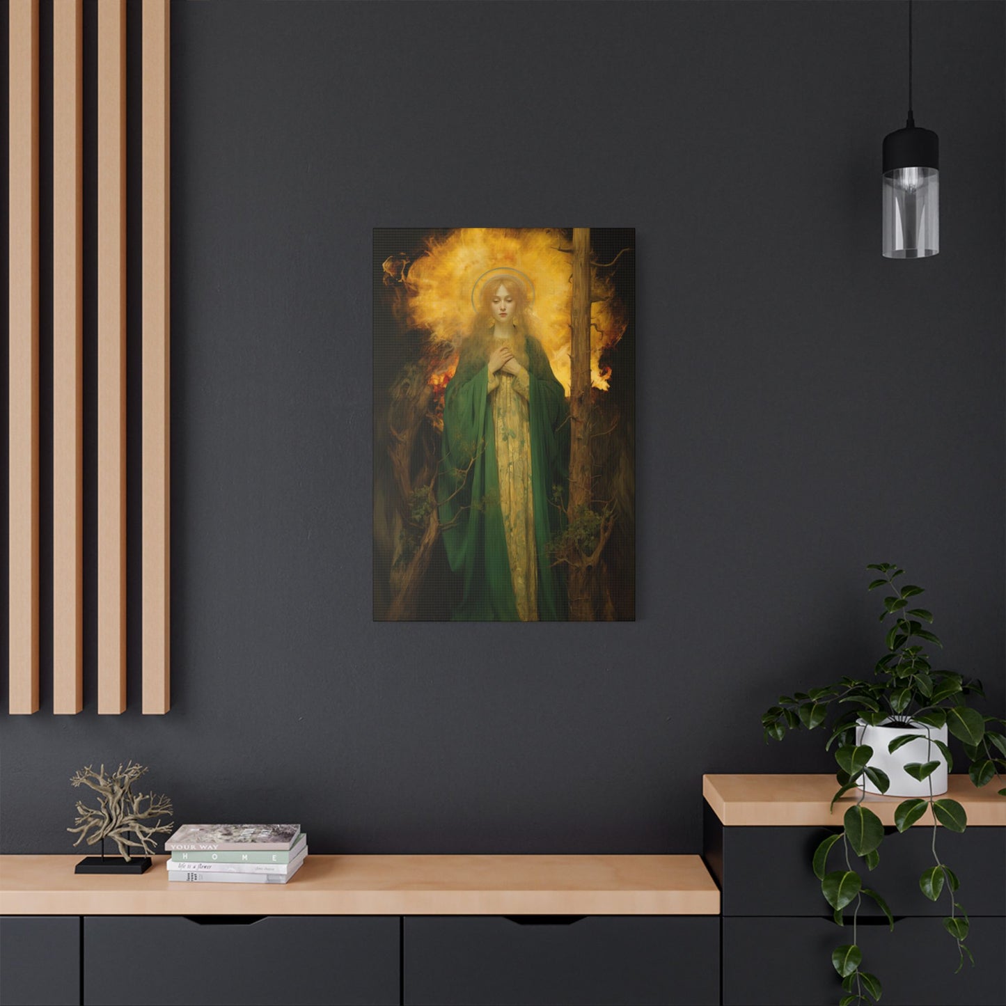 Saint Afra Canvas Print - Multiple Sizes - Catholic Home art - Museum Wrapped Canvas - Sanctified Souls Print