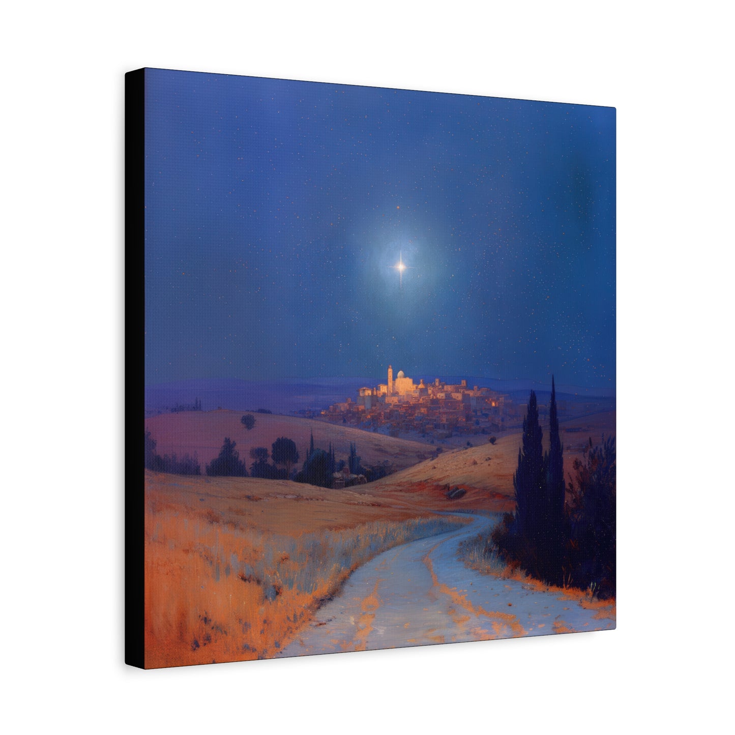 Bethlehem Wrapped in the Light of His Coming - Gallery Wrapped Canvas - Print - Religious Art for your Home - Catholic