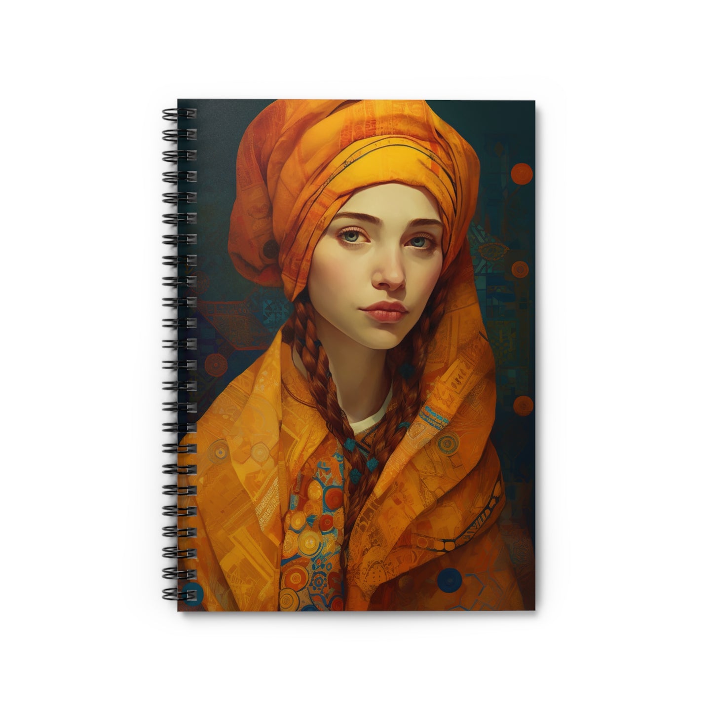 Saint Genevieve Journal - Sanctified Souls Art - Religious Based Notebook - Spiral Notebook - Ruled Line