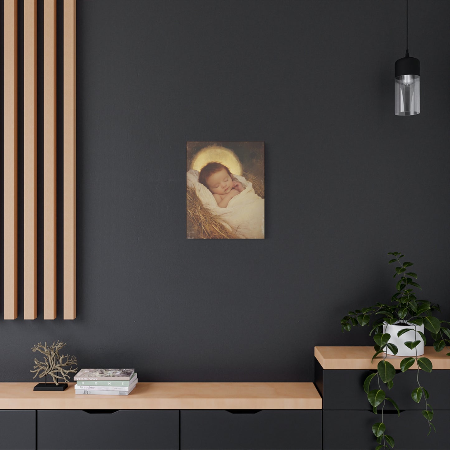 Jesus, the Newborn Light of the World - Gallery Wrapped Canvas - Print - Religious Art for your Home - Catholic Art Print