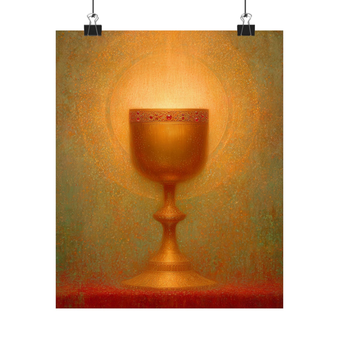 Chalice of the Lamb, Light of the World - The Holy Grail - Sanctified Souls Print - Multiple Sizes - Premium Matte Vertical Posters