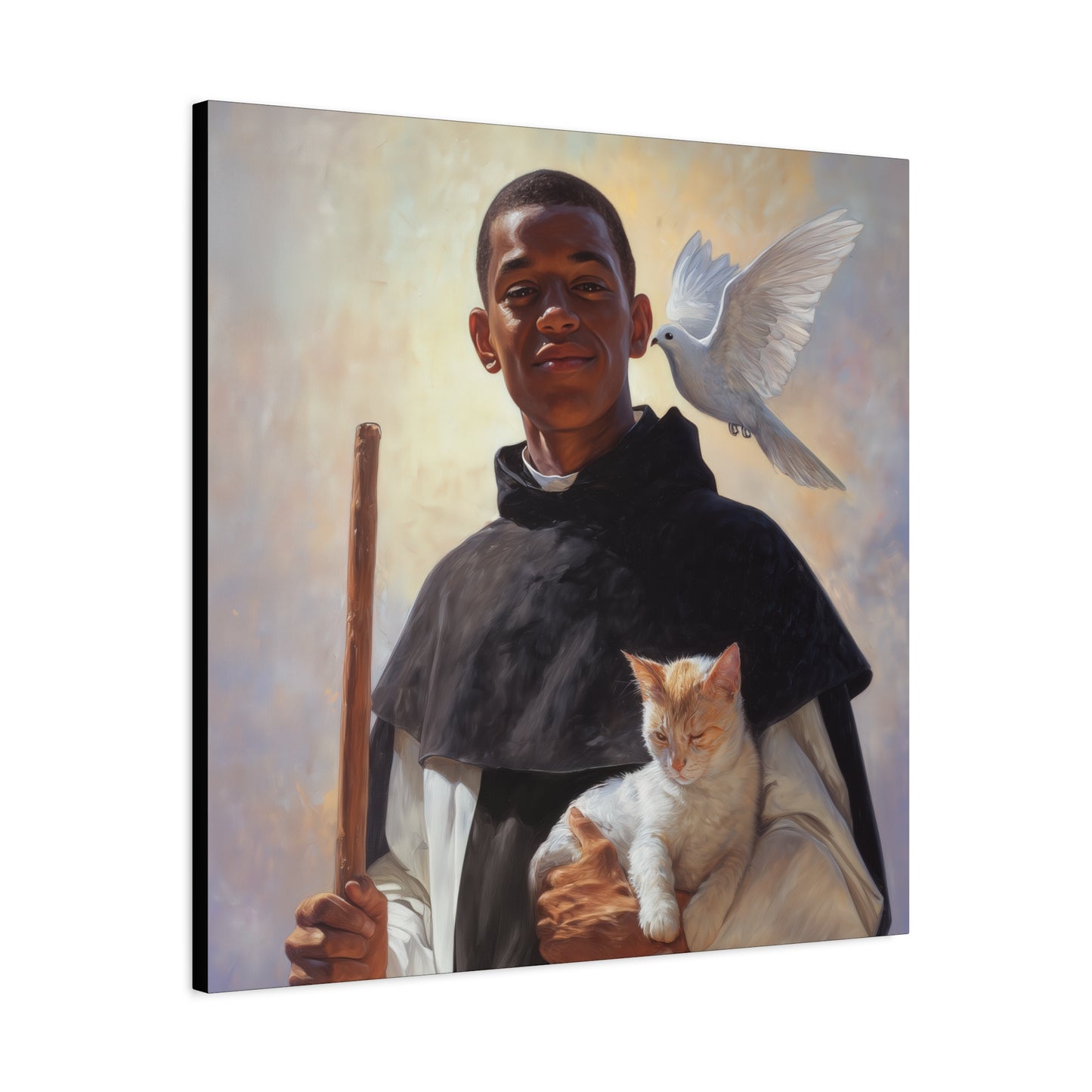 Saint Martin de Porres - Gallery Wrapped Canvas - Print - Religious Art for your Home - Catholic Art