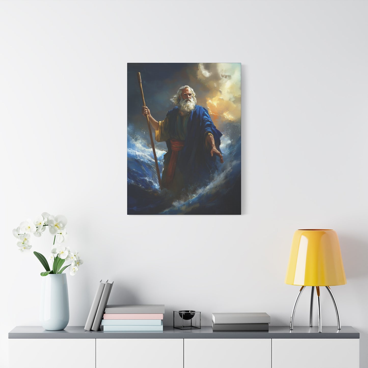 Moses Before the Trembling Sea - Gallery Wrapped Canvas - Print - Religious Art for your Home - Catholic Art