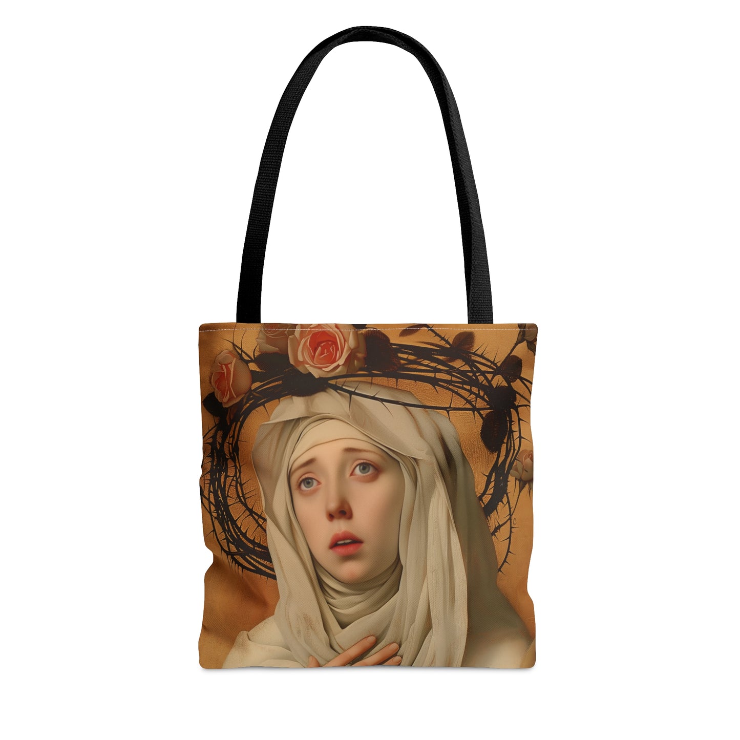 Saint Catherine de Ricci Tote Bag - Large Medium Small Faith Art Bag - Catholic Faith Art purse - Double Sided