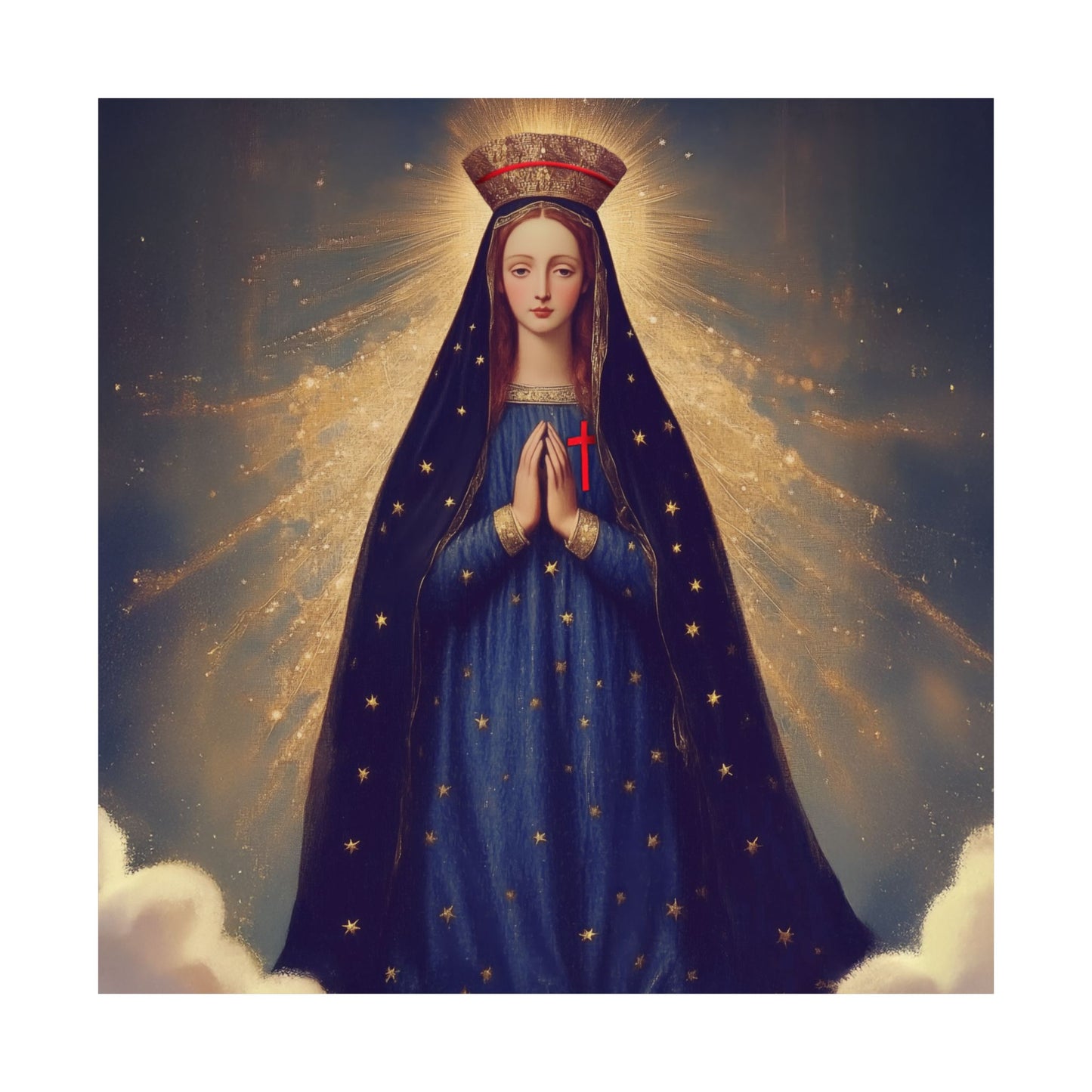 Our Lady of Pontmain -  Sanctified Souls Print - Multiple Sizes - Premium Posters - Catholic Art - Christian Home - Mother Mary Art