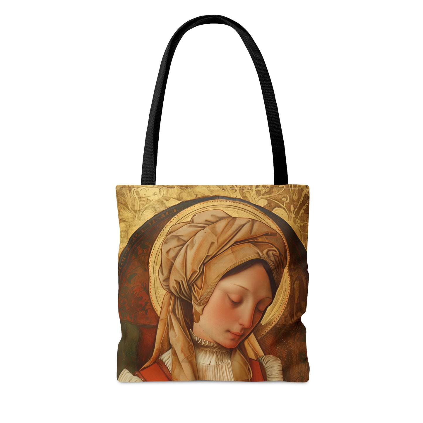 Saint Anne Line Tote Bag - Purse - Three sizes - Large Medium Small Faith Art Bag - Catholic faith inspired carry-all purse - Double Sided