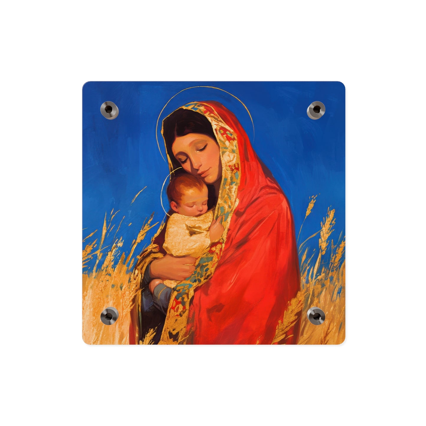 Our Lady of the Harvest - Wall Art Panel - Ready to Hang Acrylic Print - Catholic Saint Art - Patron Saint Print