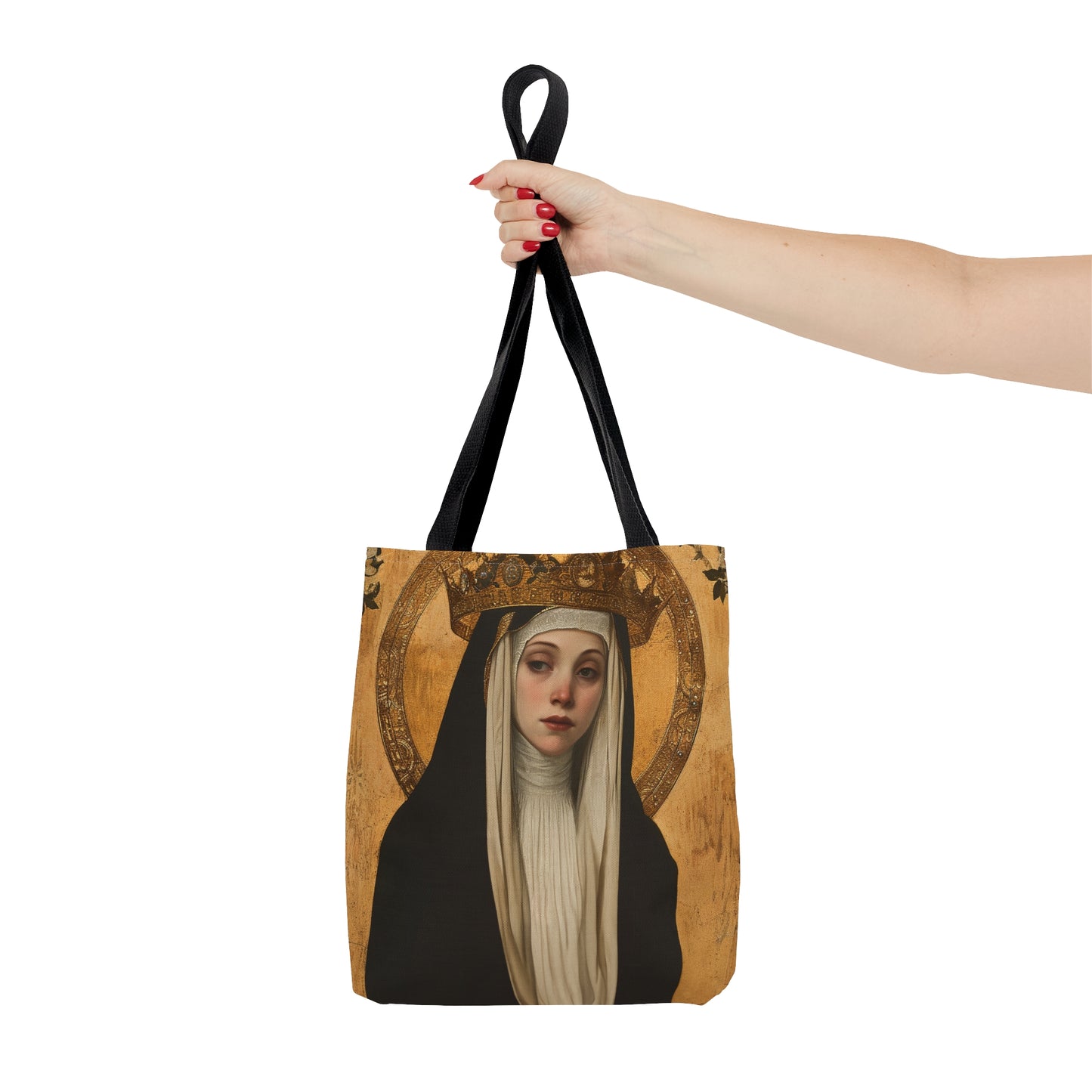Saint Margaret of Hungary Tote Bag - Purse - Three sizes - Large Medium Small Faith Art Bag - Catholic faith carry-all purse - Double Sided