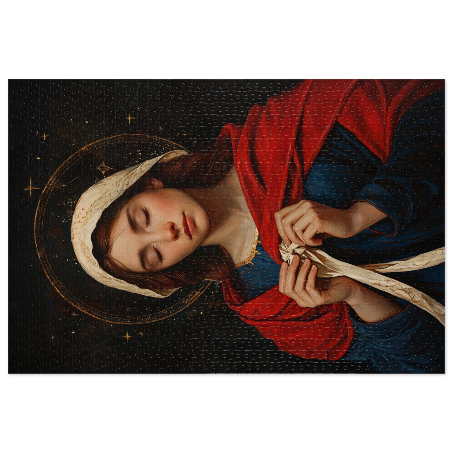 Mary Undoer of Knots - Mother Mary  - Untier of Knots - Marian Art - Puzzle - Keepsake Tin - Jigsaw Puzzle (30, 110, 252, 500,1000-Piece)