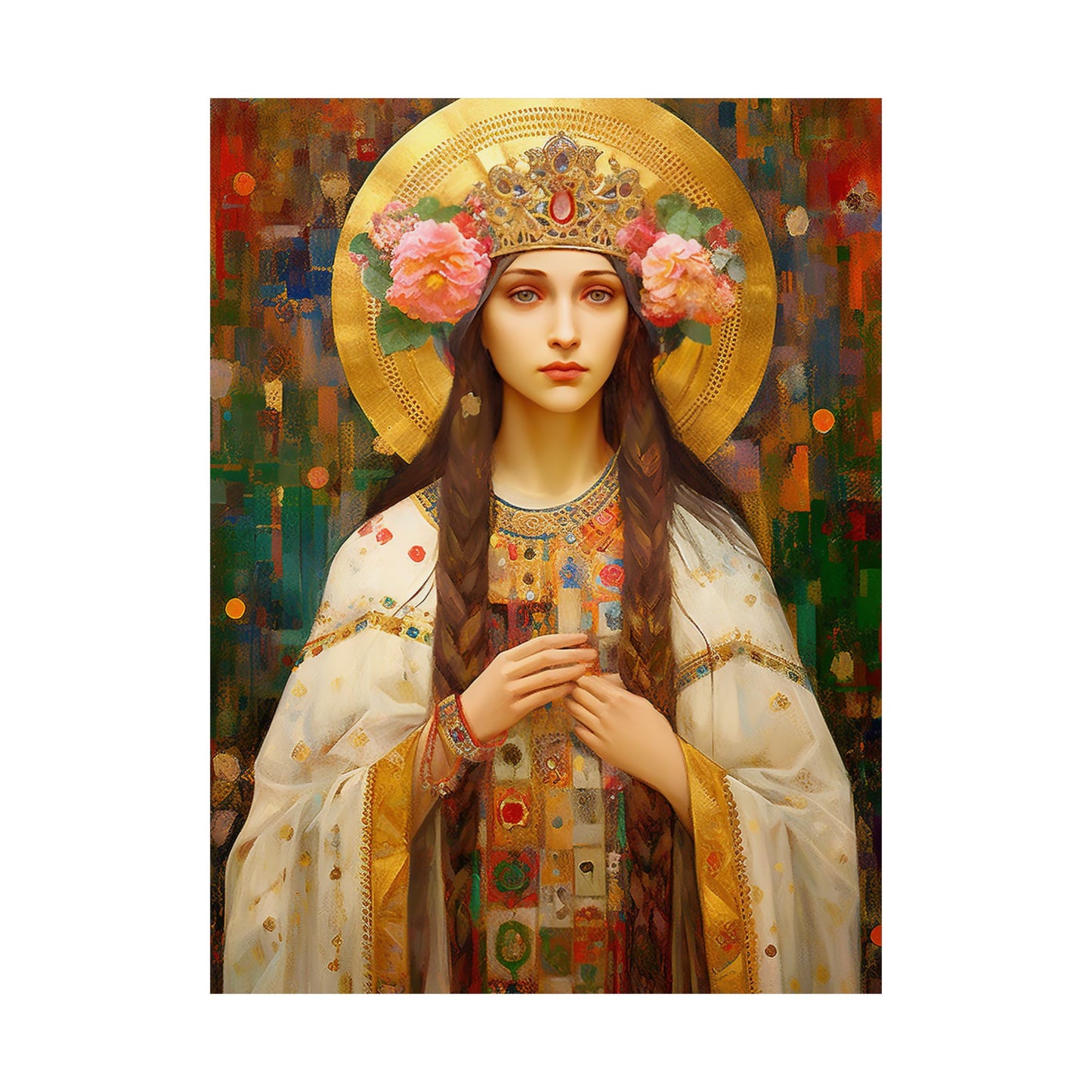 Saint Elizabeth of Hungary - Sanctified Souls Print - Multiple Sizes - Premium Matte Vertical Posters