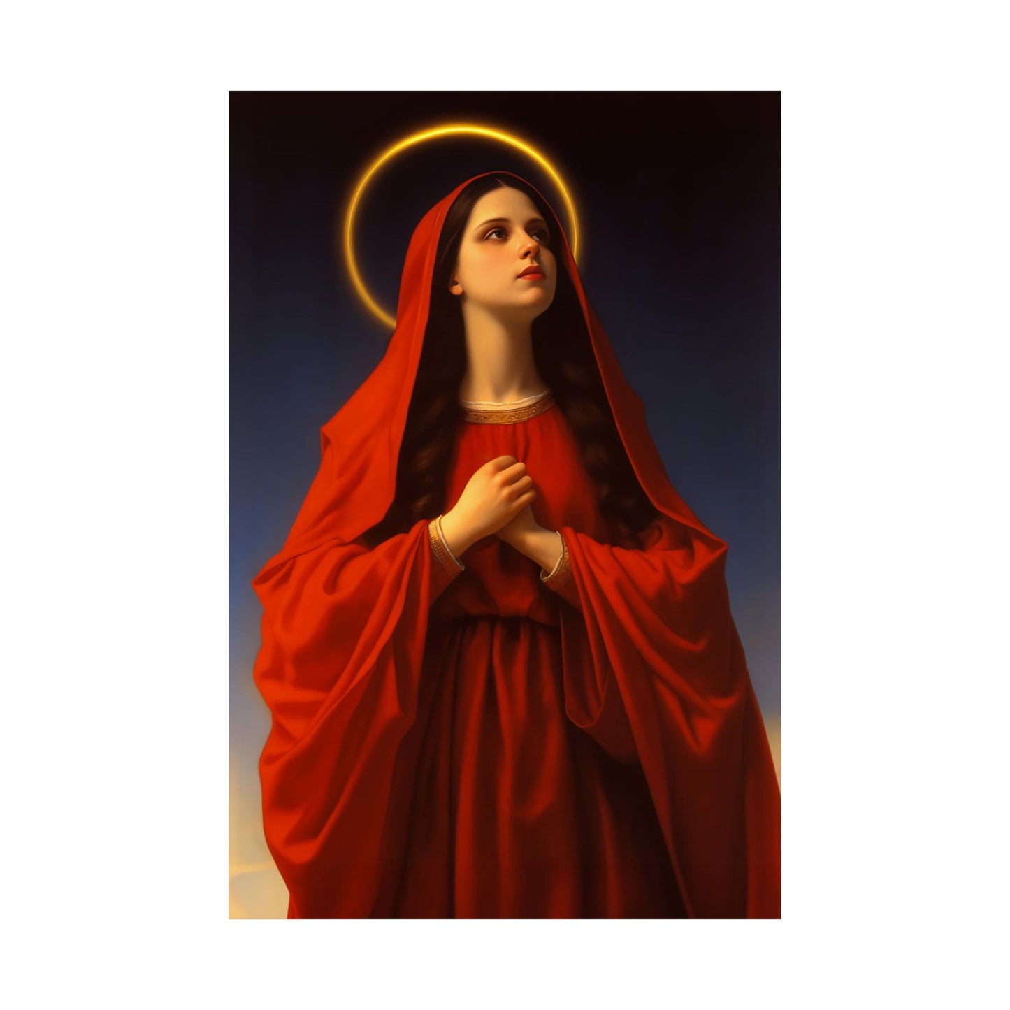 Mary the Blessed Virgin - Sanctified Souls Print - Multiple Sizes - Premium Matte Vertical Posters - Virgin Mary