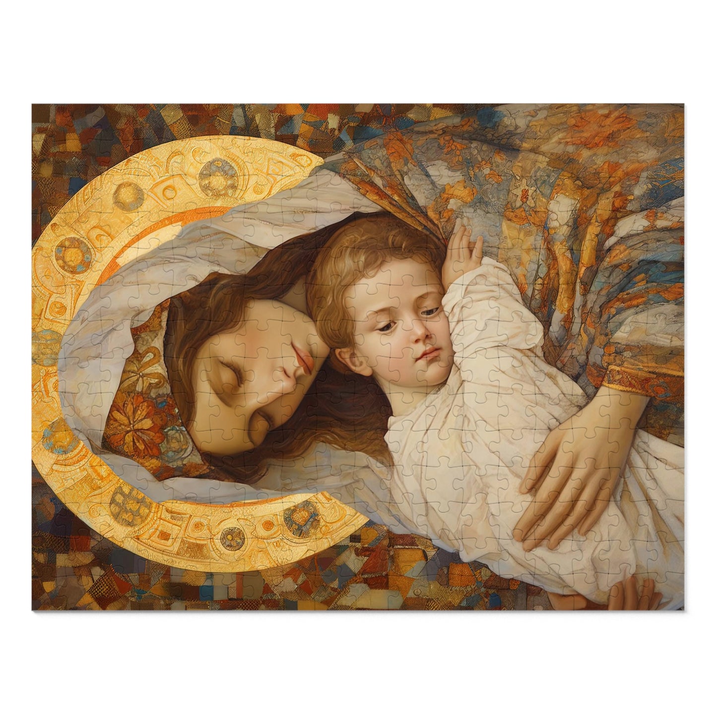 Cradle of Grace - Madonna and the Newborn Christ - Puzzle and Keepsake Tin - Jigsaw Puzzle (30, 110, 252, 500,1000-Piece) - Religious Puzzle