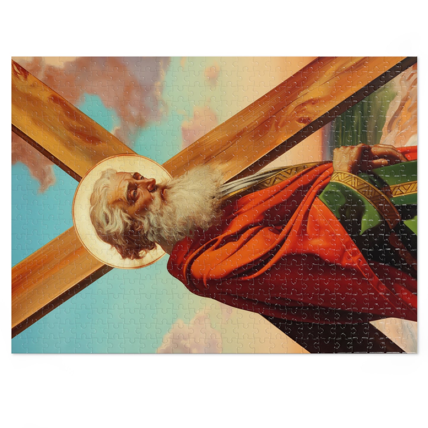 Saint Andrew the Apostle - Puzzle and Keepsake Tin - Religious (30, 110, 252, 500,1000) - Religious Puzzle - Gifts for Catholics