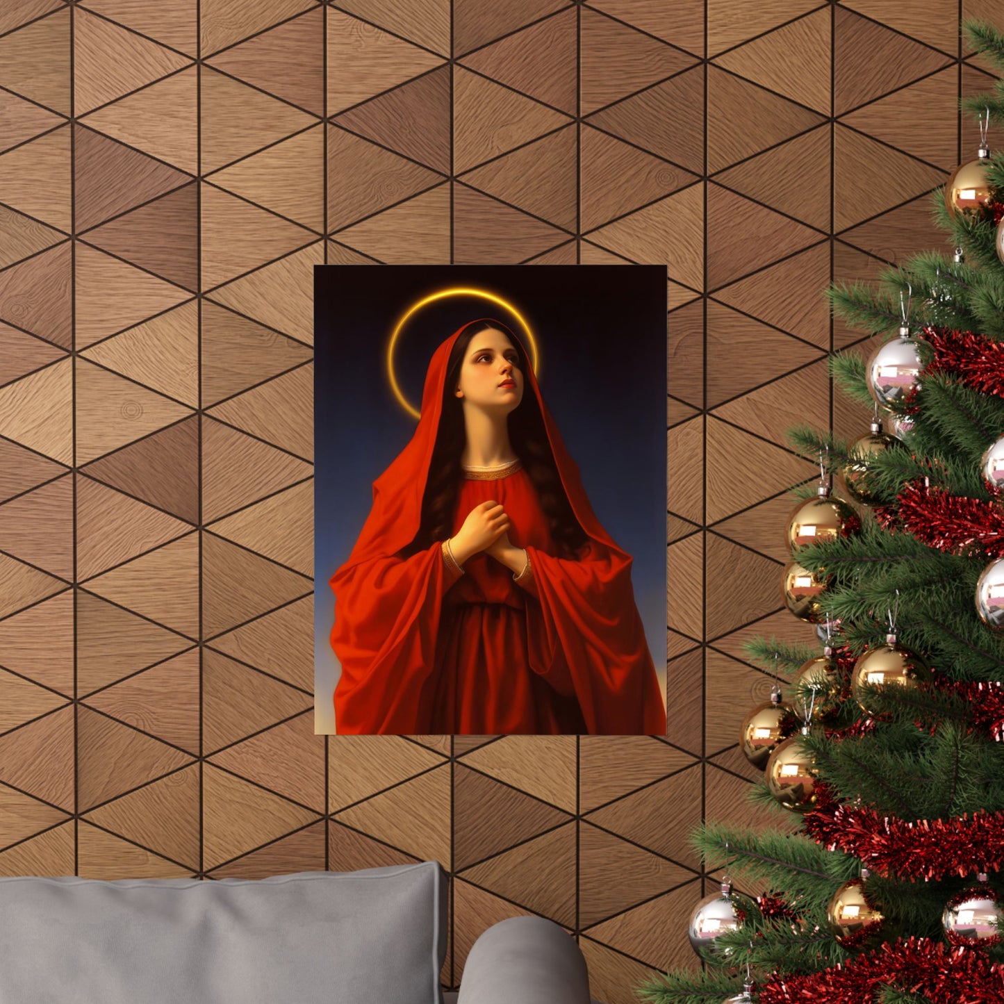Mary the Blessed Virgin - Sanctified Souls Print - Multiple Sizes - Premium Matte Vertical Posters - Virgin Mary
