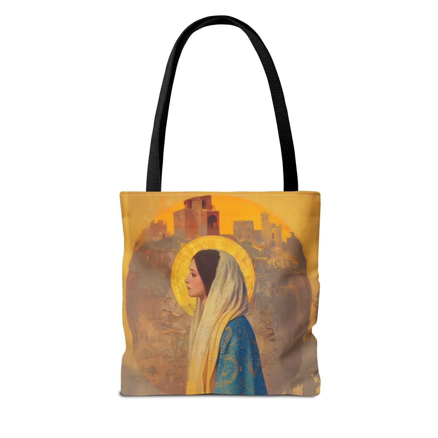 Mary of Nazareth - Mother Mary - Marian Title - Virgin Mary Tote Bag - Large Medium Small Faith Art Bag - Tote Purse - Double Sided