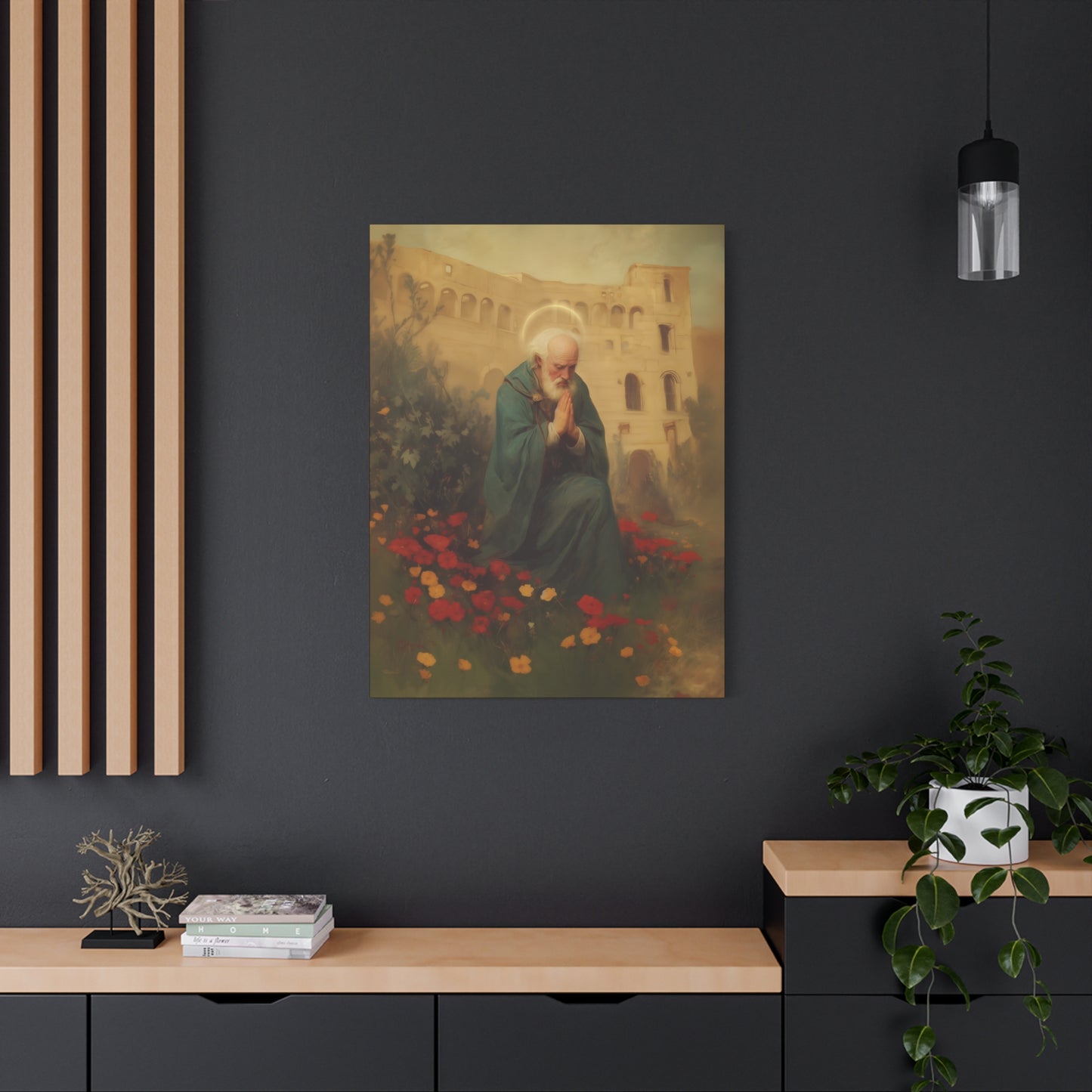 Saint Cyprian - Multiple Sizes - Catholic Home art - Museum Wrapped Canvas - Sanctified Souls Print - Catholic Martyr Art