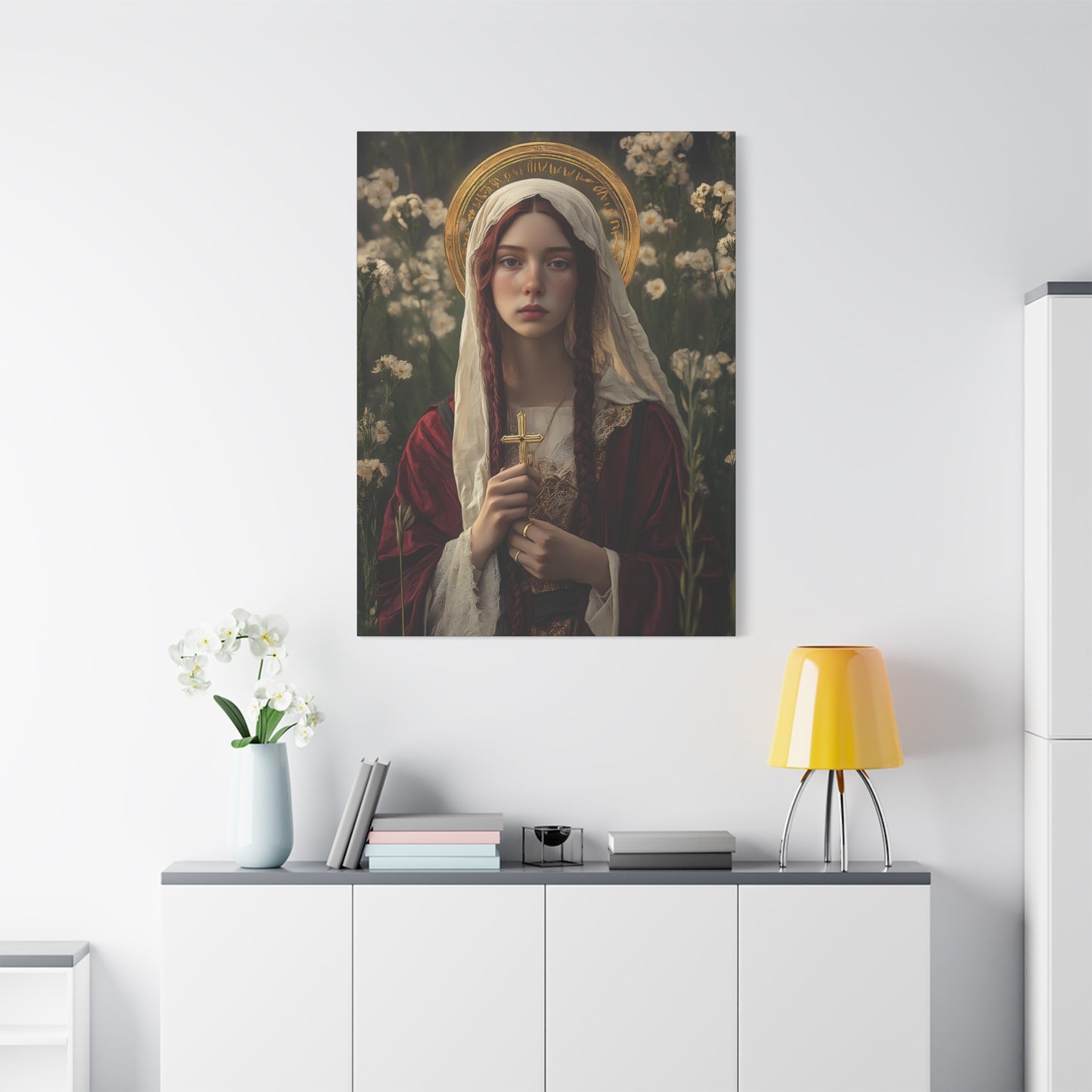 Saint Hilaria - Gallery Wrapped Canvas - Print - Religious Art for your Home - Catholic Art