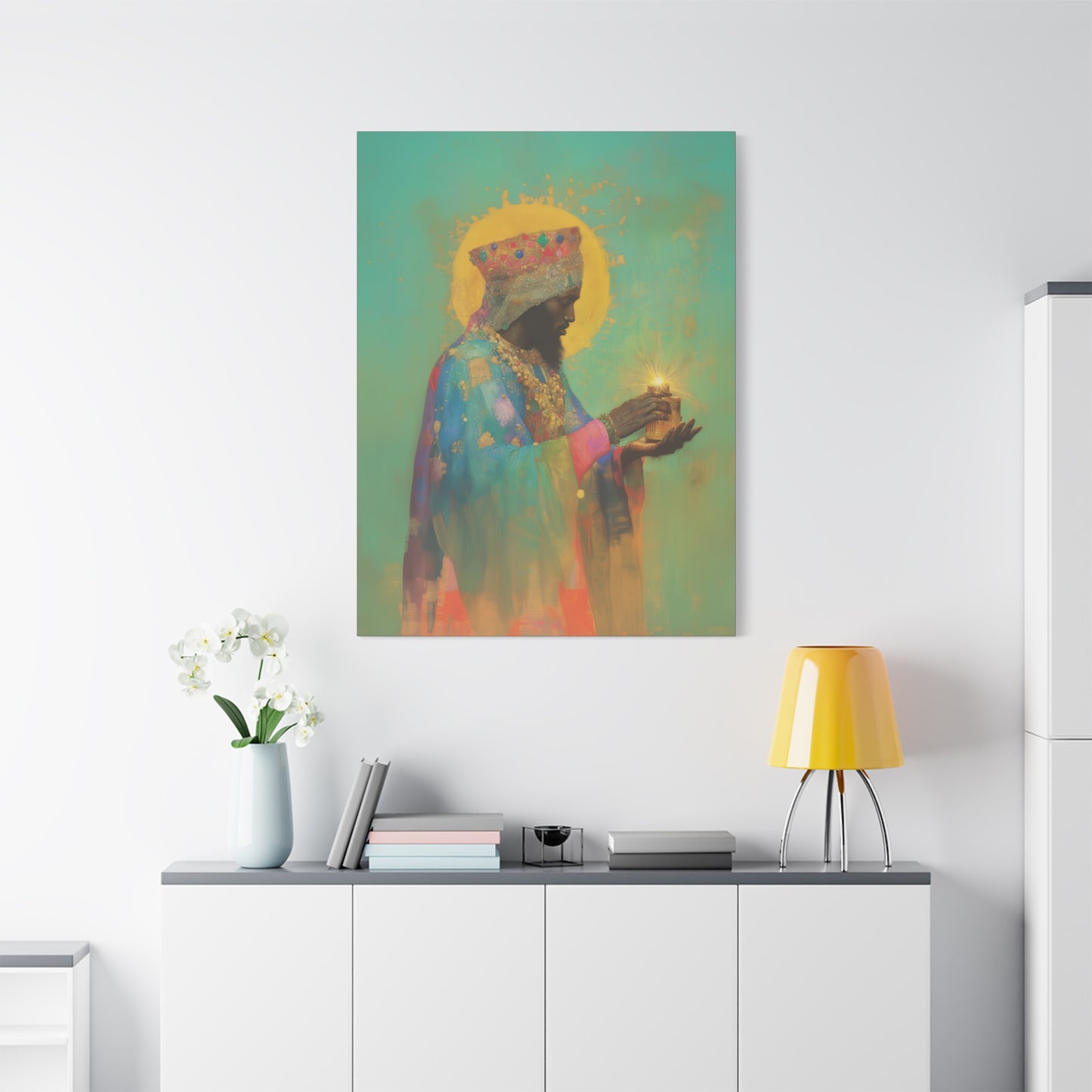 Balthazar and the Gift of Foretold Sorrow - 3 Wise Men - Gallery Wrapped Canvas - Print - Religious Art for your Home - Catholic