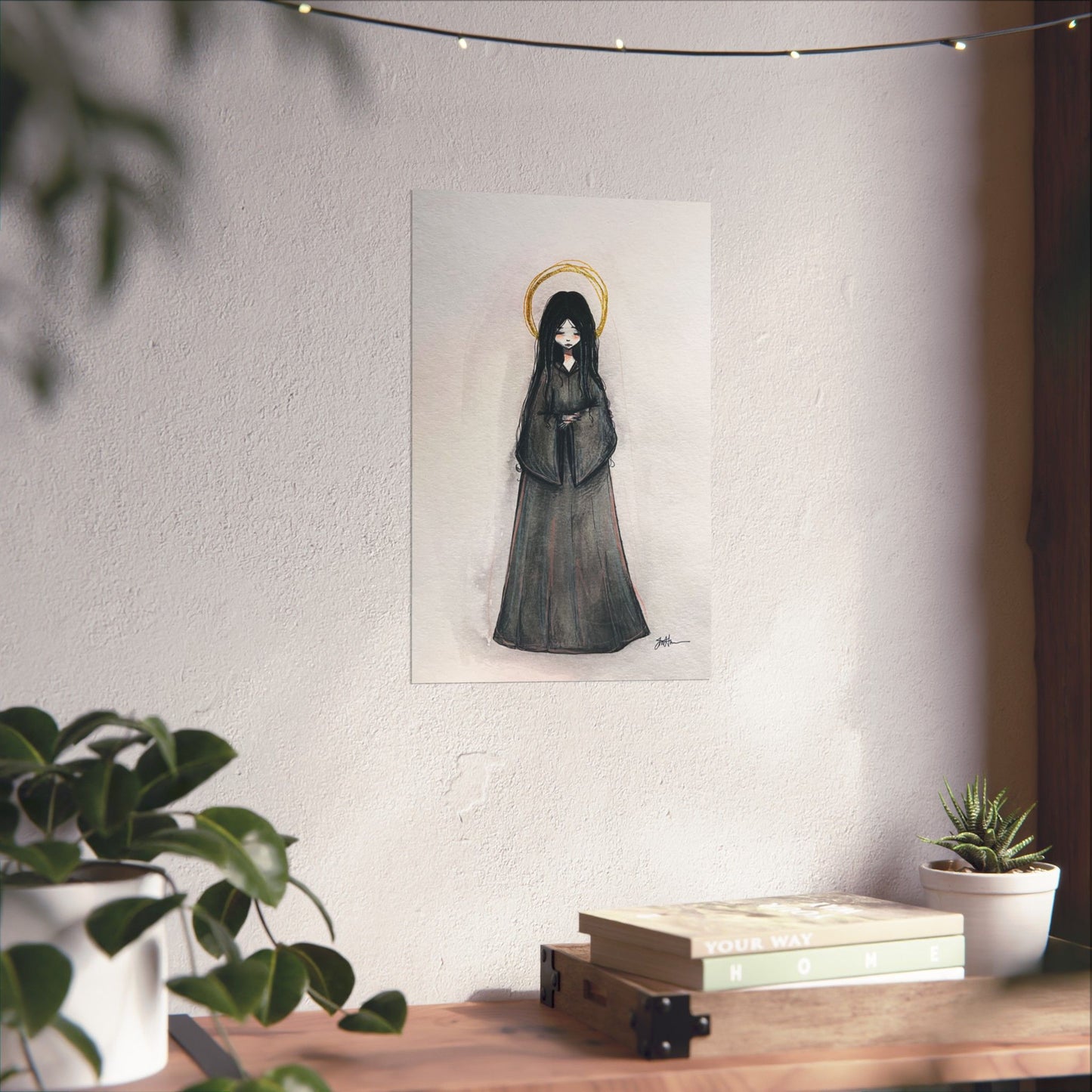 Blessed Mary Magdalen Kiota Hand-Drawn Catholic Art Print | Martyrs of Japan Devotional Wall Art | Sanctified Solocosmo Religious Poster