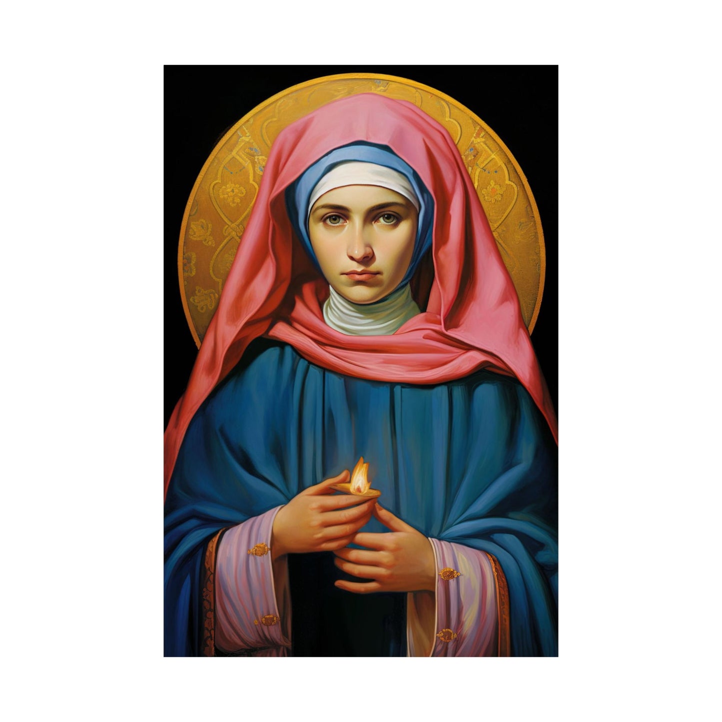Saint Bernadette Print - Sanctified Souls Print - Multiple Sizes - Premium Matte Vertical Posters