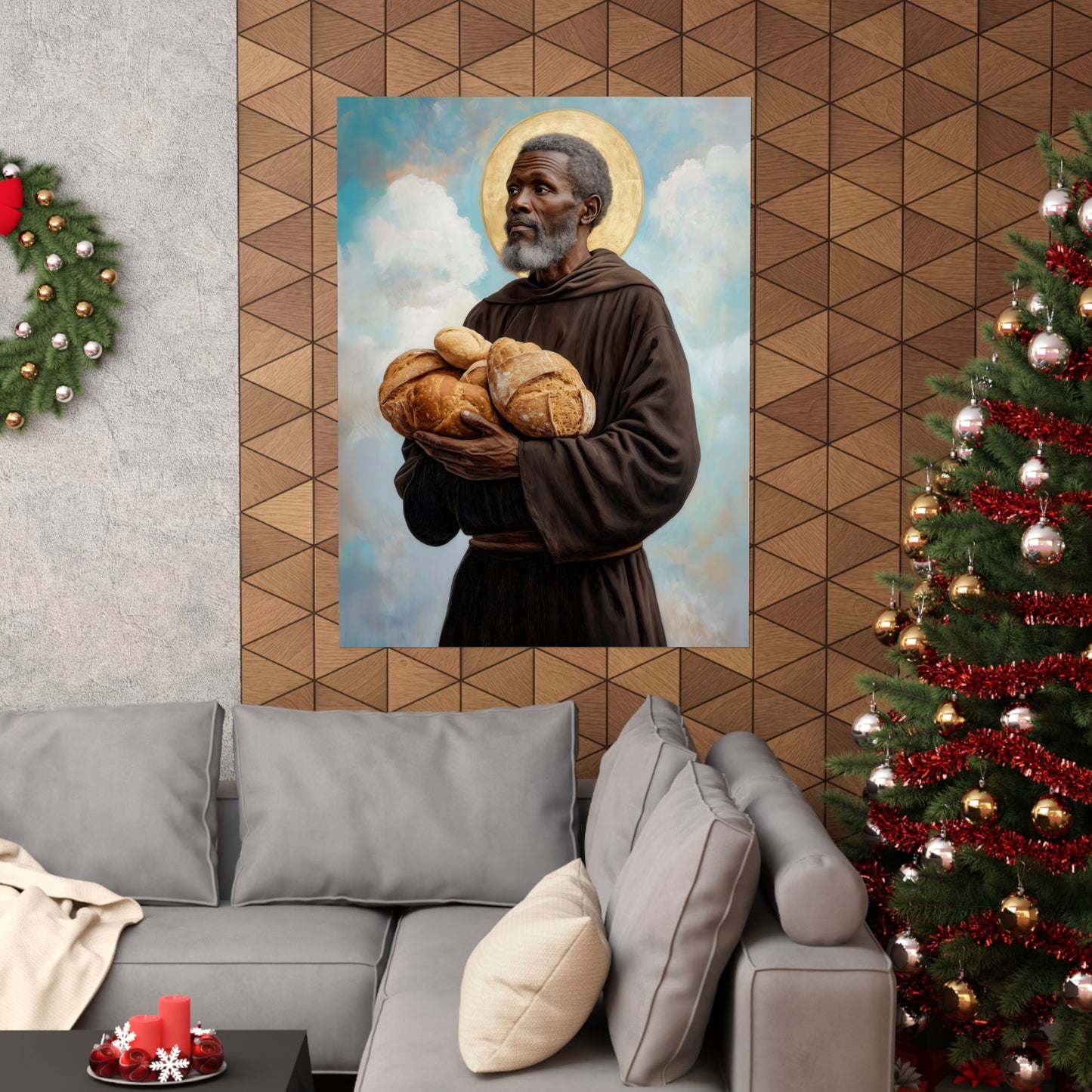 Saint Benedict the Moor  - Sanctified Souls Print - Multiple Sizes - Premium Matte Vertical Posters - Catholic Fine Art Print