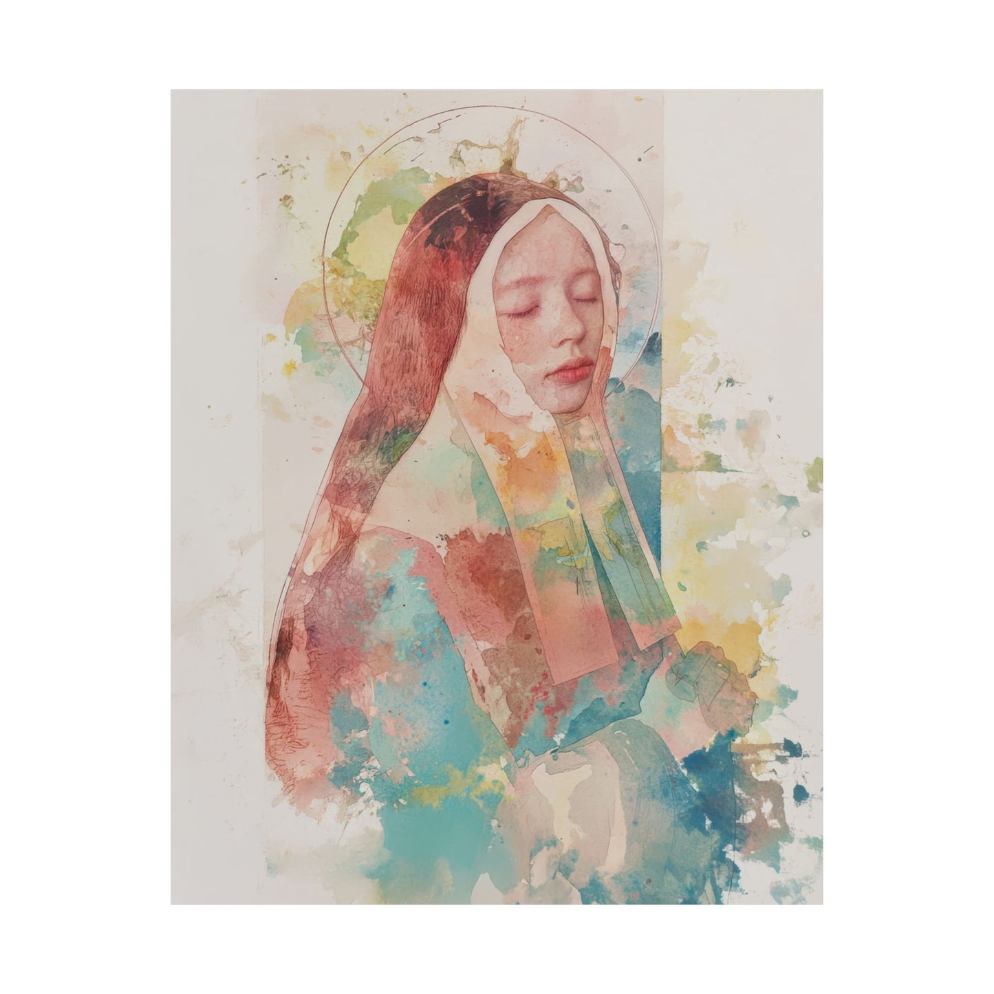 Saint Bernadette  - Sanctified Souls Print - Multiple Sizes - Premium Matte Vertical Posters - Catholic