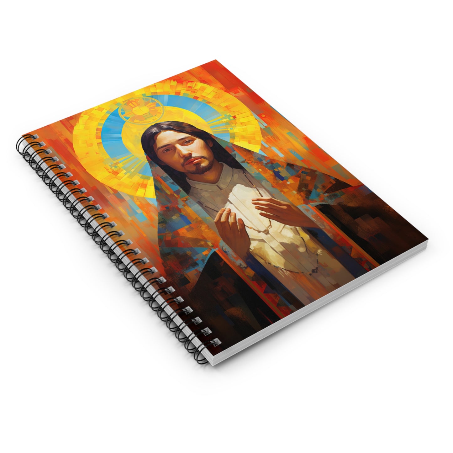 Saint Juan Diego Journal - Sanctified Souls Art - Religious Based Notebook - Spiral Notebook - Ruled Line
