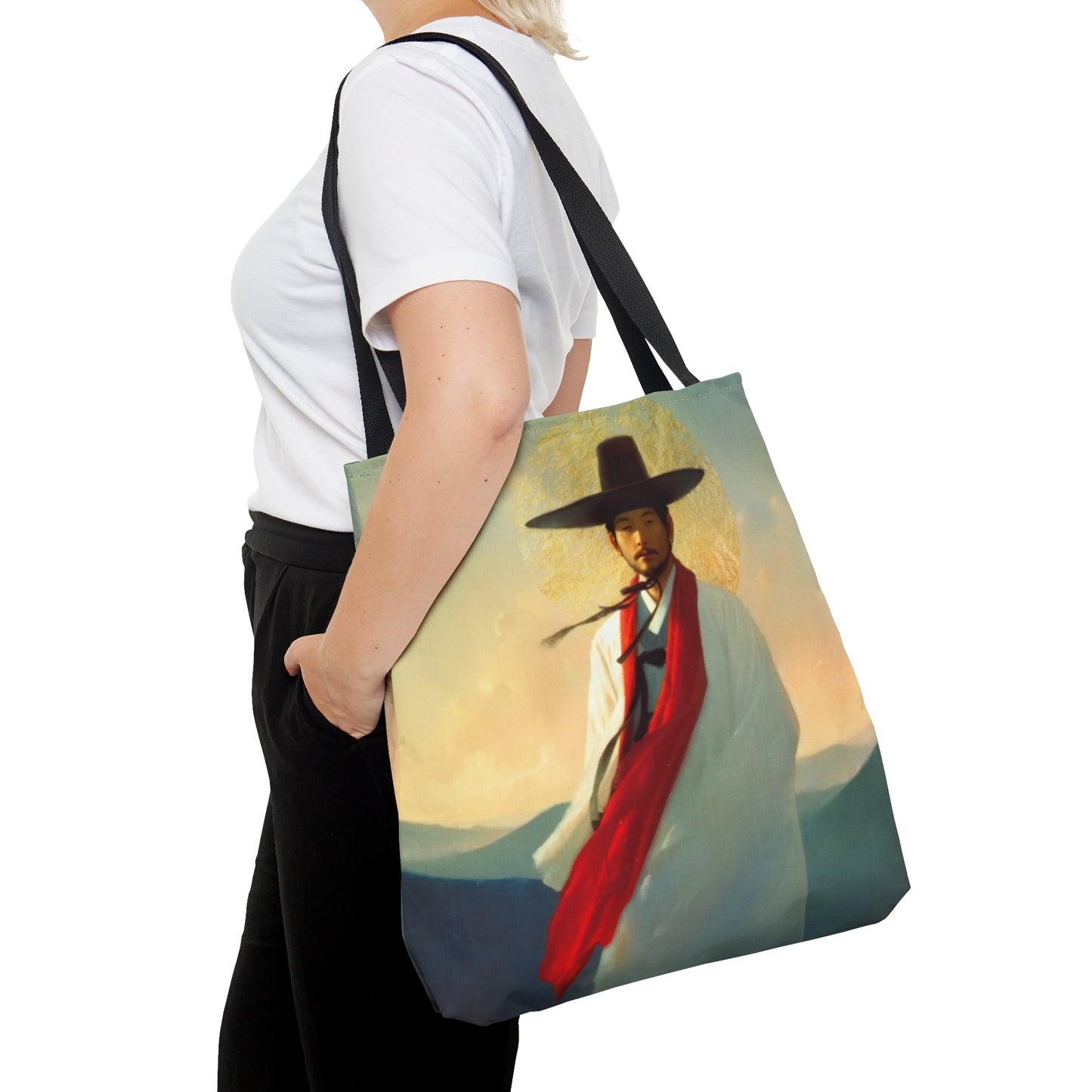 Saint Andrew Kim Taegon - Tote Bag - Large Medium Small Faith Art Bag - Bible Study Faith Purse - Double Sided Prayer Tote - Catholic Saint