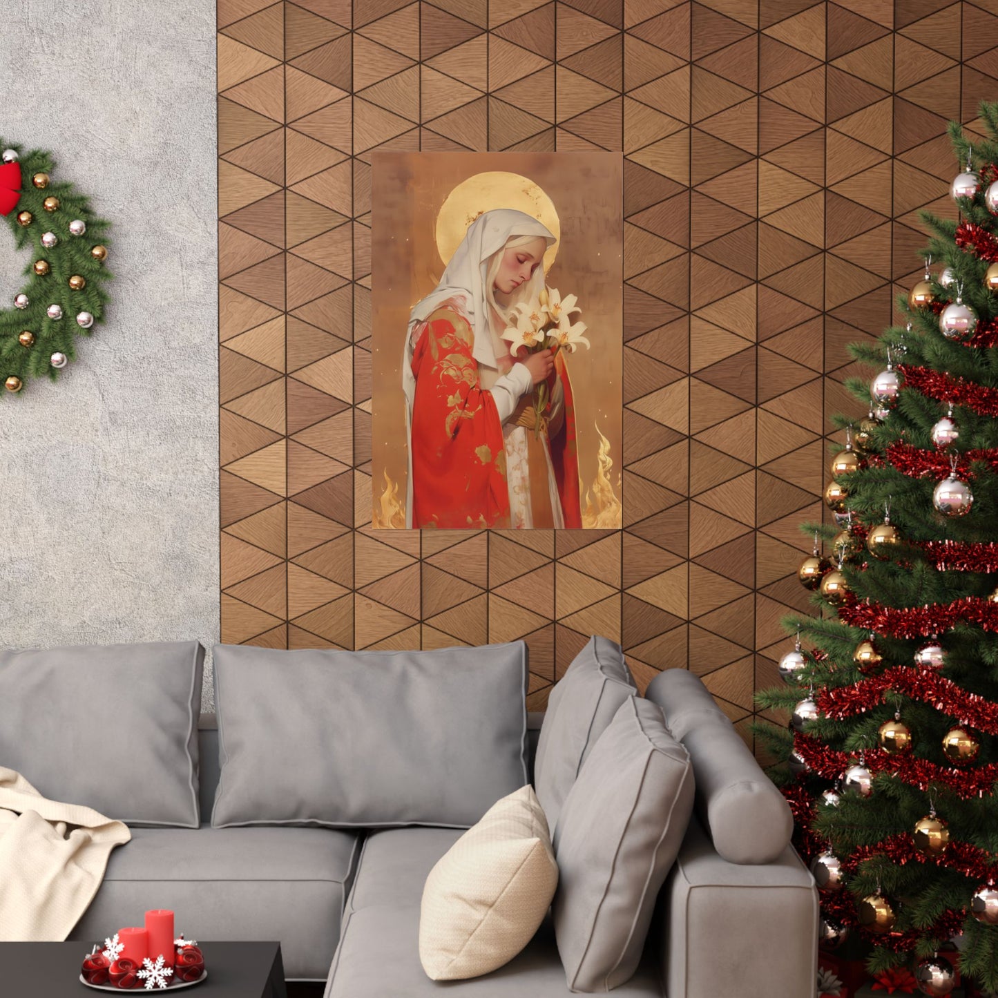 Saint Faith of Agen - Sanctified Souls Print - Multiple Sizes - Premium Matte Vertical Posters