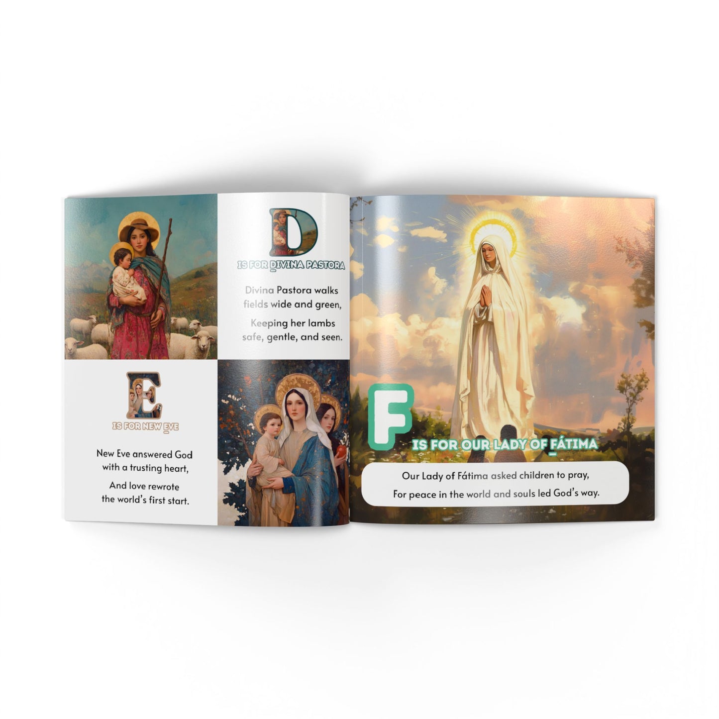 M is for Mary  (Softcover) - An ABC Journey : Learning Her Titles, Love, and Care | Marian Alphabet Children's Book | Our Lady Alphabet Book