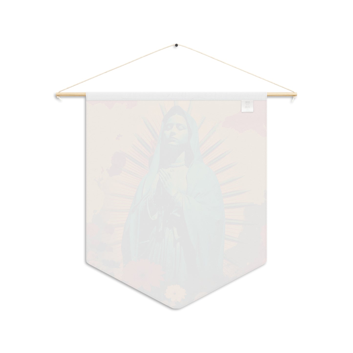 Guadalupe's Miraculous Presence Wall Banner / Wall Hanging - Prayer room art - Catholic Home Art - Large Saint Art for your home - 18" x 21"