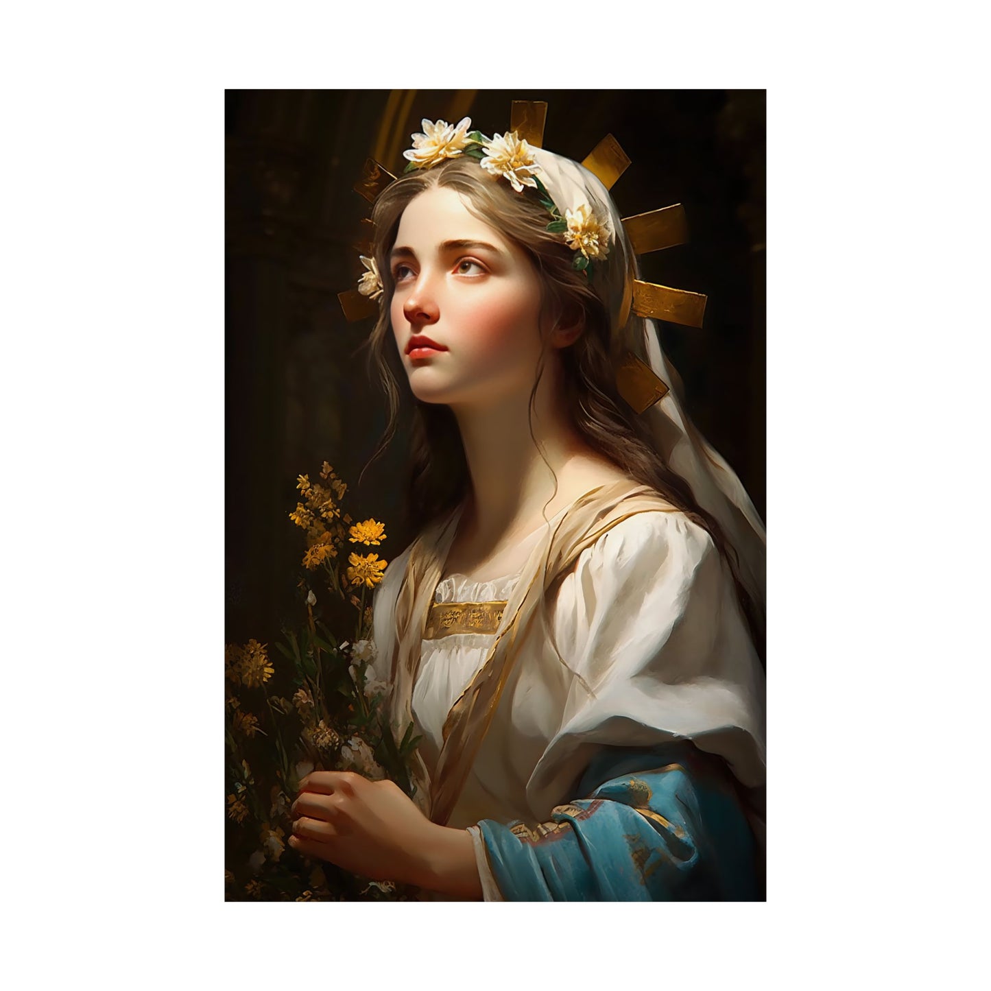 Saint Zita of Lucca - Sanctified Souls Print - Multiple Sizes - Premium Matte Vertical Posters