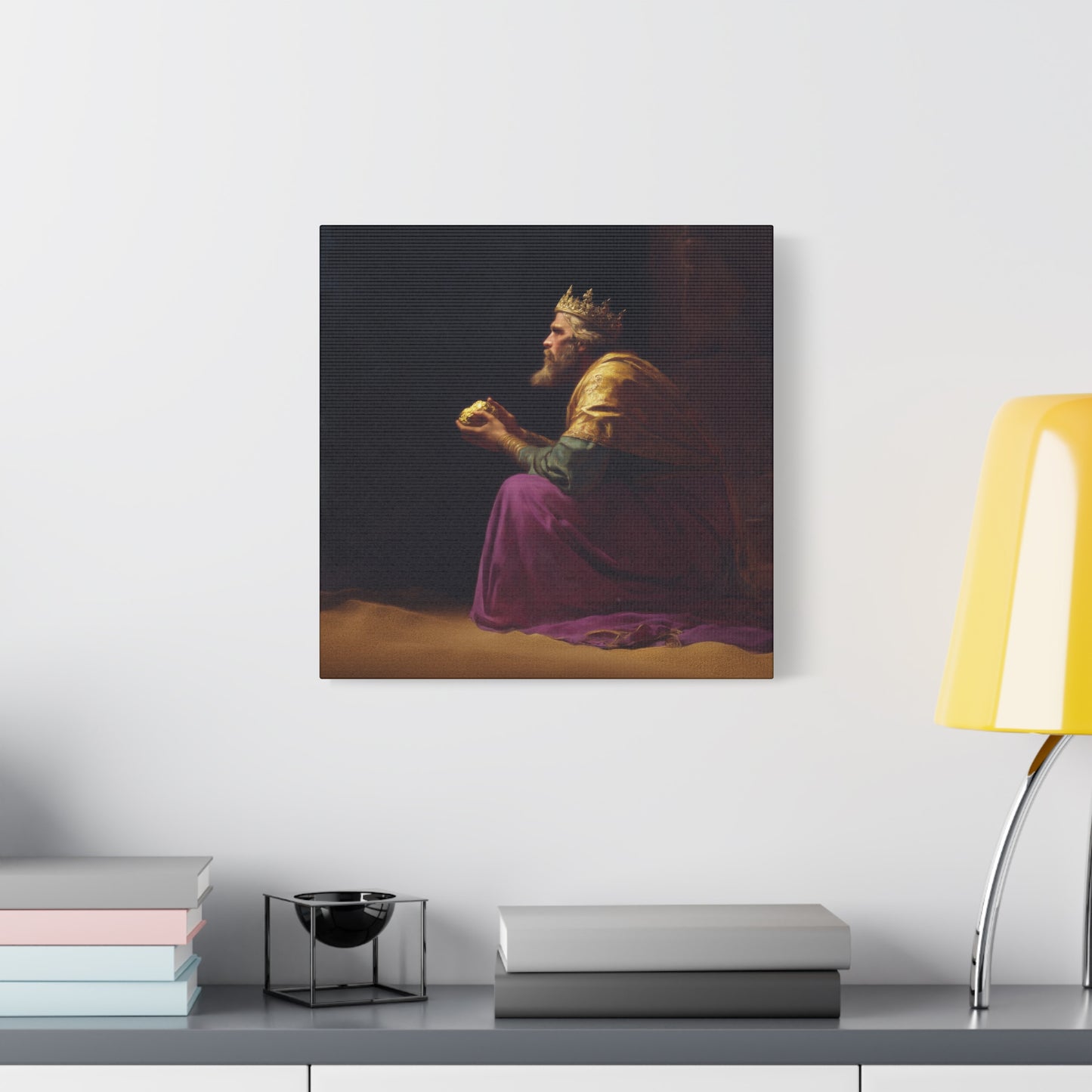 Melchior and the Gift Fit for a King - 3 Wise Men - Gallery Wrapped Canvas - Print - Religious Art for your Home - Catholic