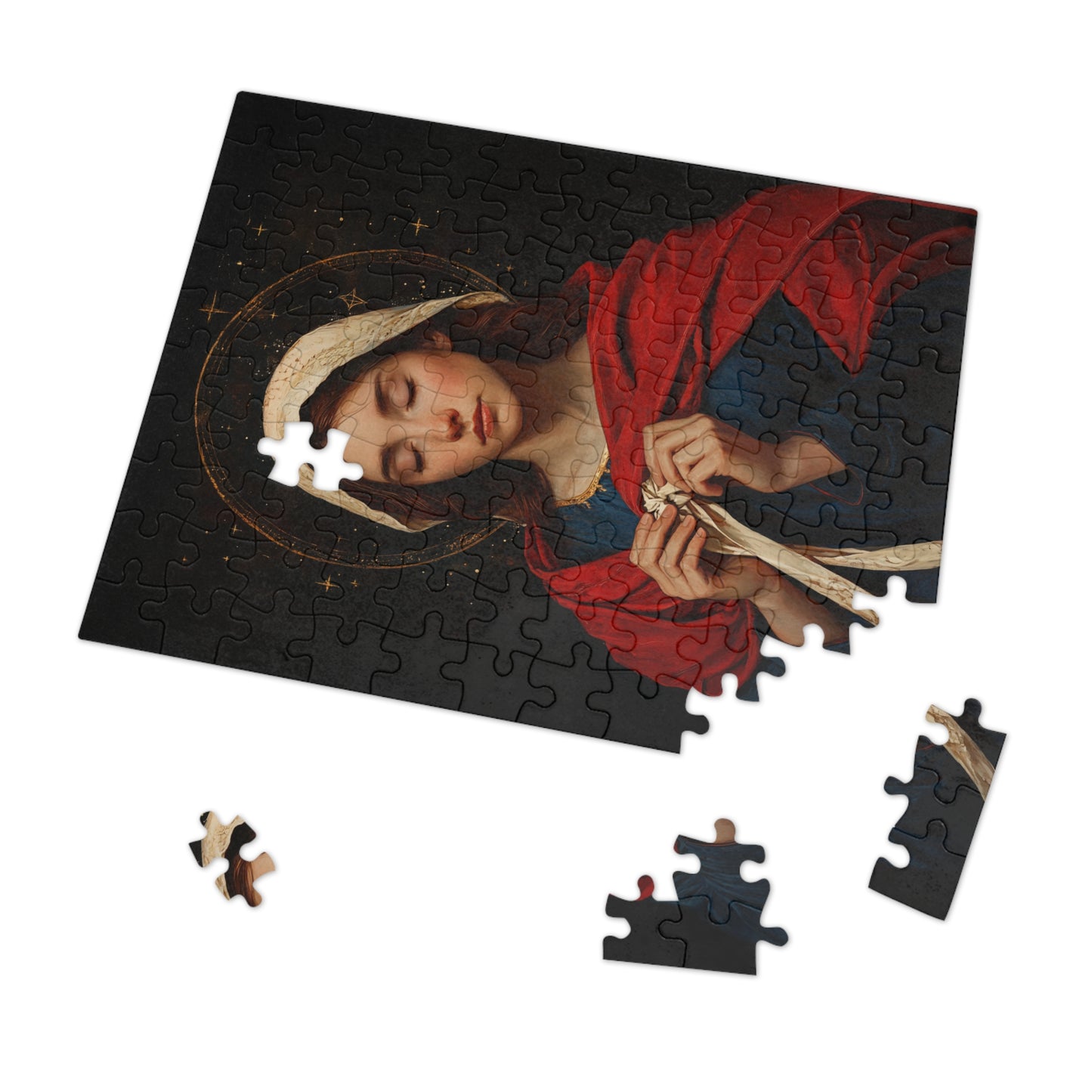 Mary Undoer of Knots - Mother Mary  - Untier of Knots - Marian Art - Puzzle - Keepsake Tin - Jigsaw Puzzle (30, 110, 252, 500,1000-Piece)