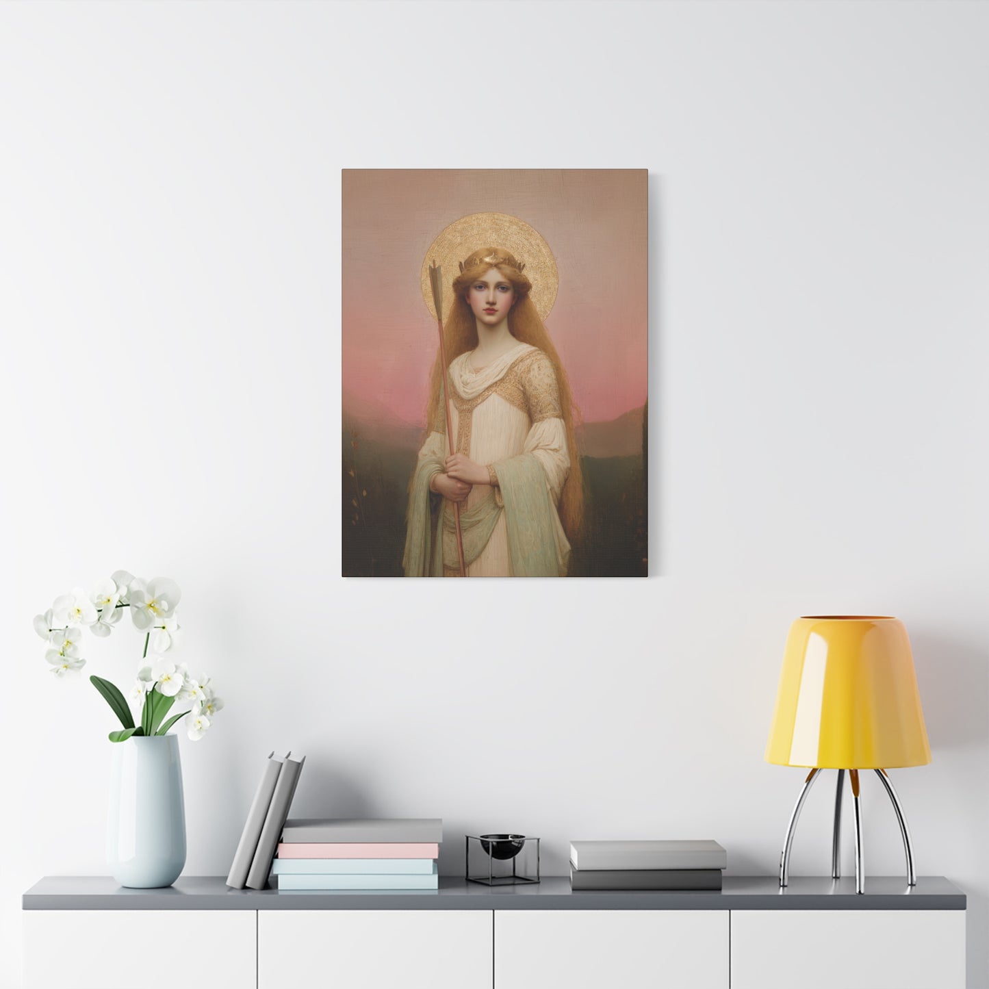 Saint Ursula -  Museum Wrapped Canvas - Sanctified Souls Print - Religious Art for your Home - Catholic Patron Saint Art