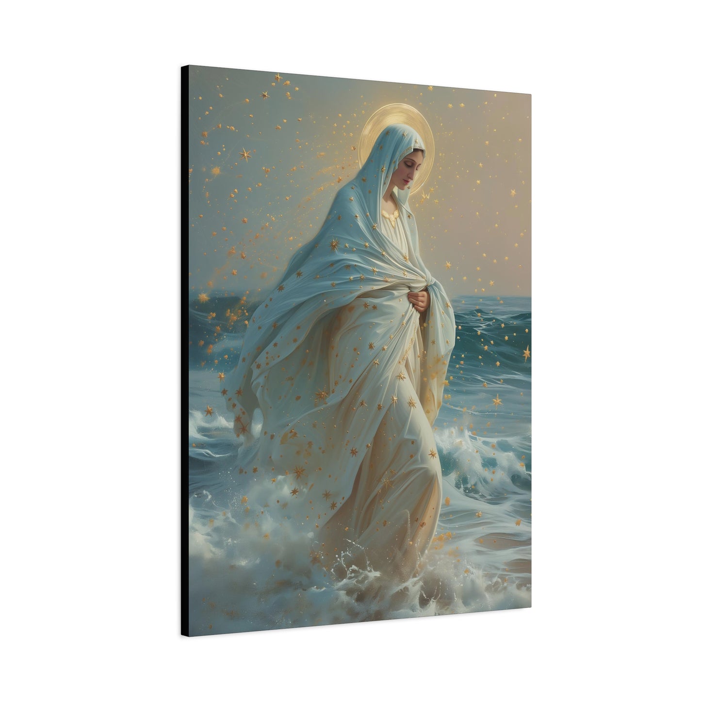 Guiding Light - Our Lady, Star of the Sea - Museum Wrapped Canvas - Sanctified Souls - Religious Art for your Home