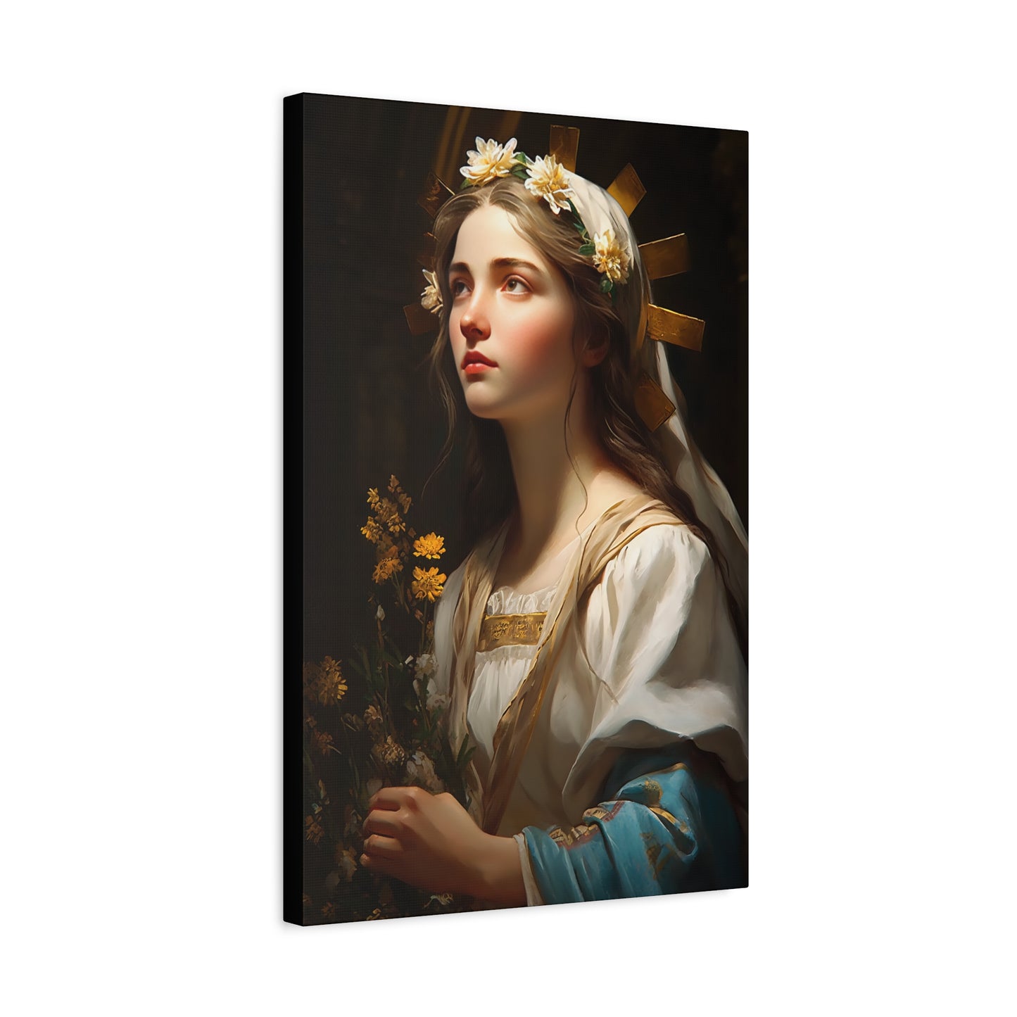 Saint Zita of Lucca  - Museum Wrapped Canvas - Sanctified Souls Print - Religious Art for your Home