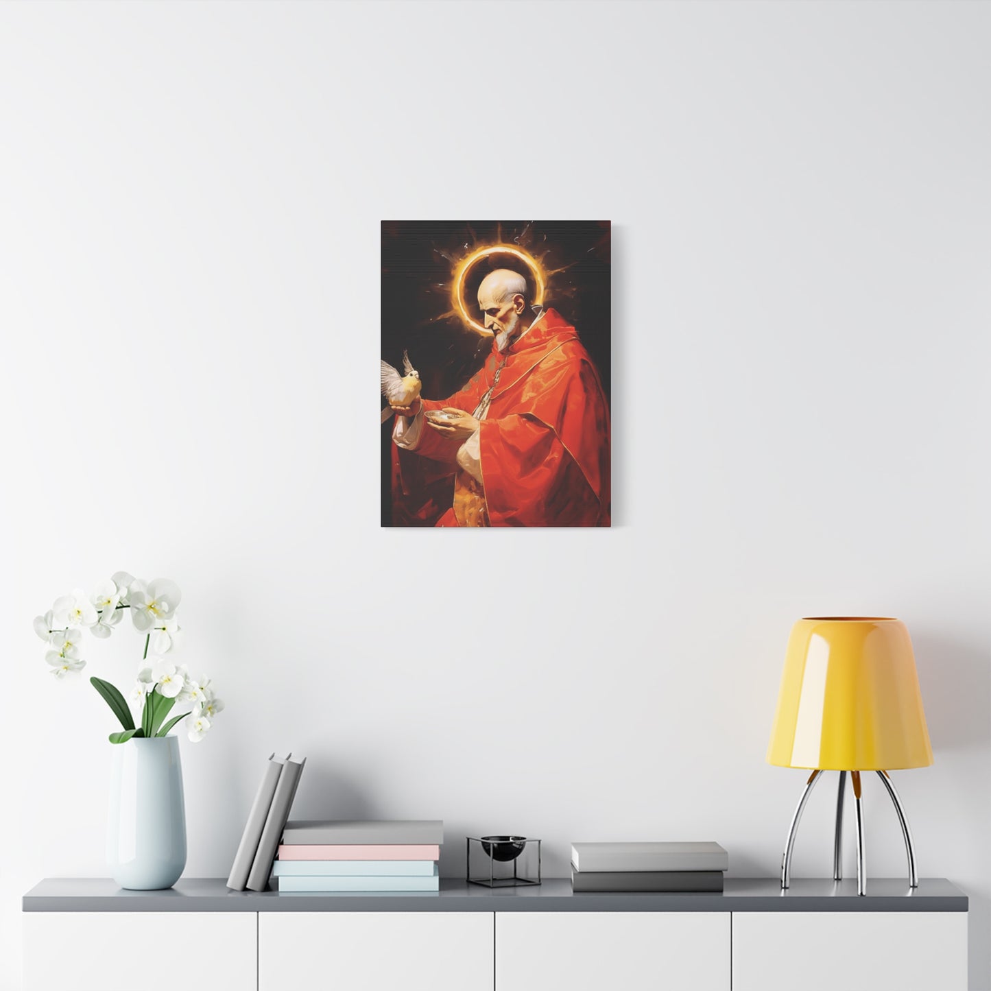 Pope Saint Gregory the Great  - Museum Wrapped Canvas - Sanctified Souls Print - Religious Art for your Home