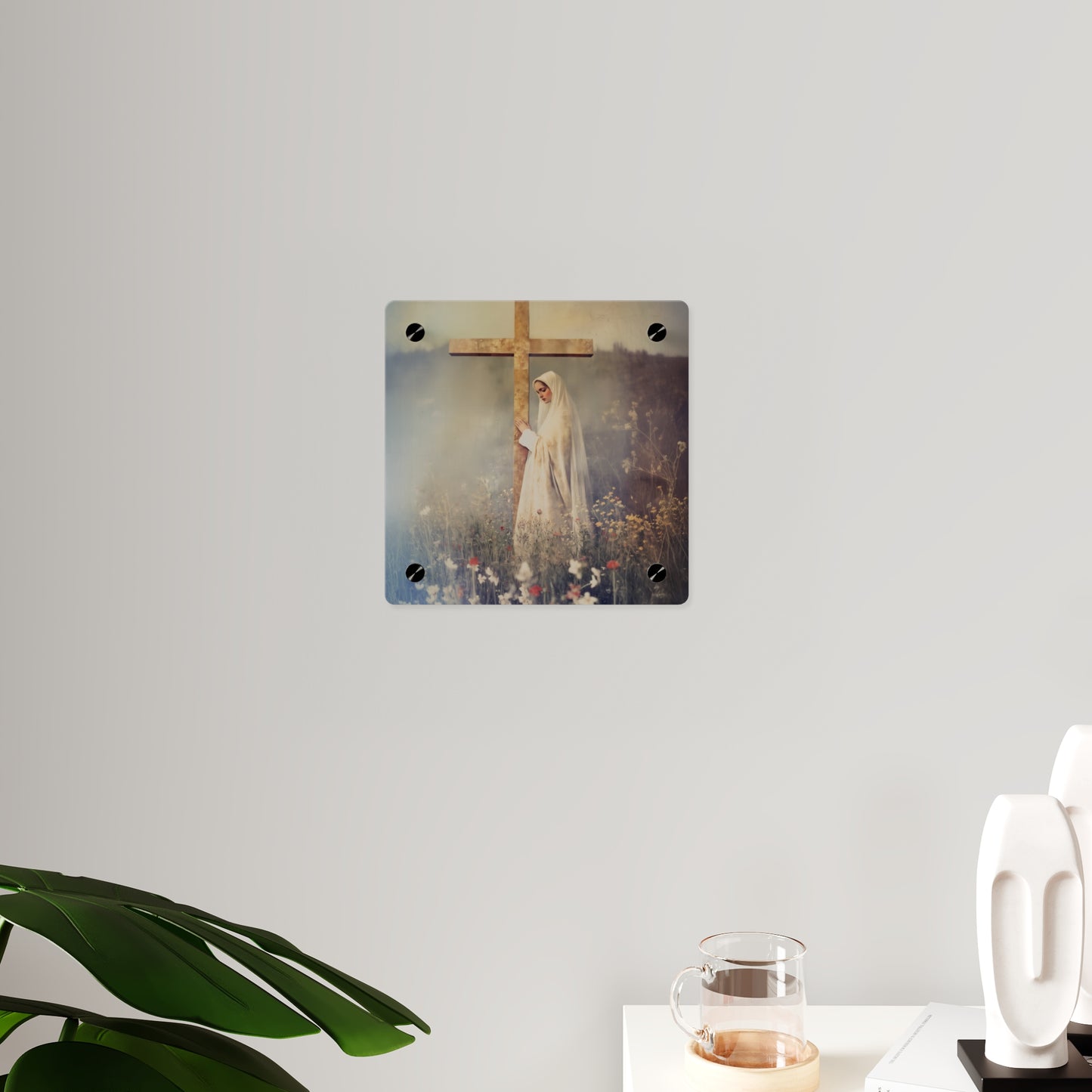The Feast of the Exaltation of the Holy Cross Wall Art Panel - Ready to Hang Acrylic Print - Catholic Saint Art - Patron Saint Print