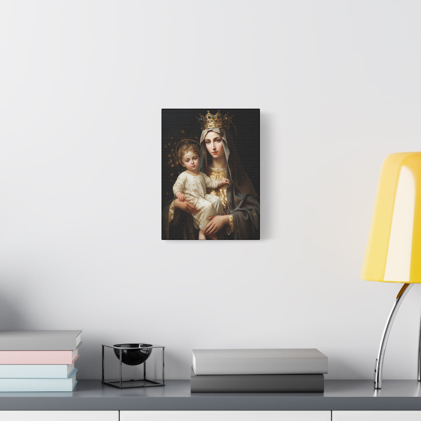 Our Lady of Mount Carmel - Museum Wrapped Canvas - Sanctified Souls Print - Mary the Blessed Virgin