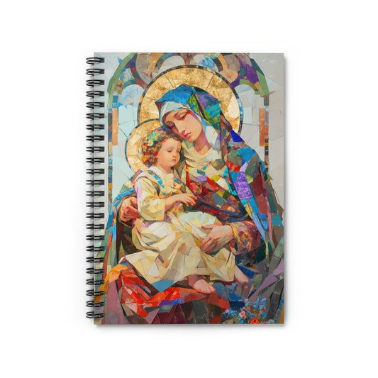Virgin Mary - Light of All Saints - Sanctified Souls Art - Religious - Spiral Notebook - Ruled Line - Catholic Religious art