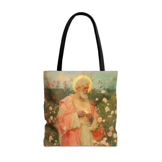 Saint Valentine - Tote Bag - Large Medium Small Faith Art Bag - Bible Study Faith Purse - Double Sided Prayer Tote