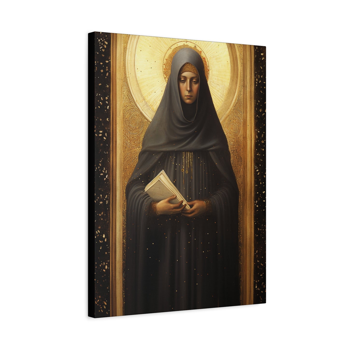 Saint Monica of Hippo - Museum Wrapped Canvas - Sanctified Souls Print - Religious Art for your Home